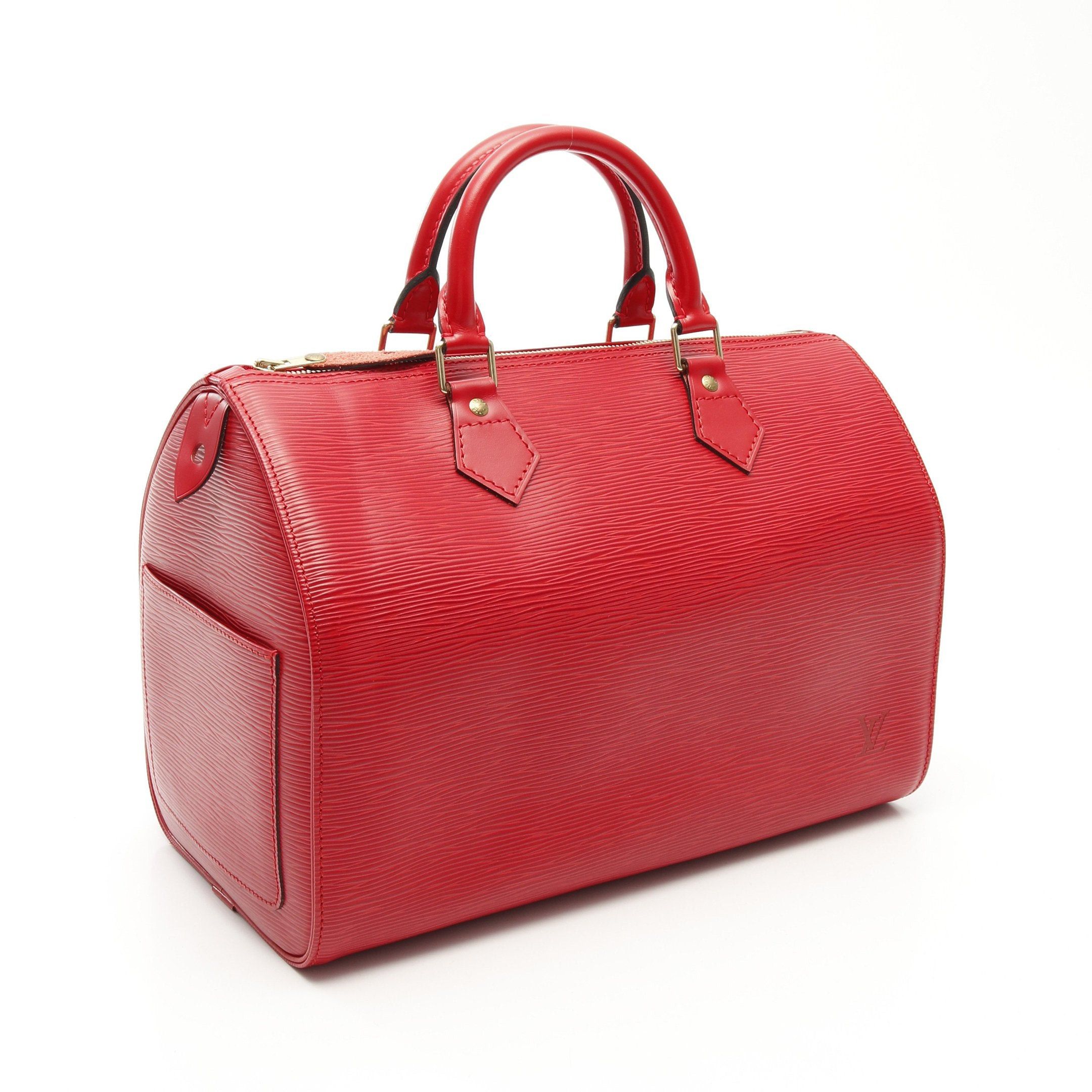 Louis Vuitton Louis Vuitton Speedy 30 Epi Castilian Red Handbag Leather Size ONE SIZE - 2 Thumbnail