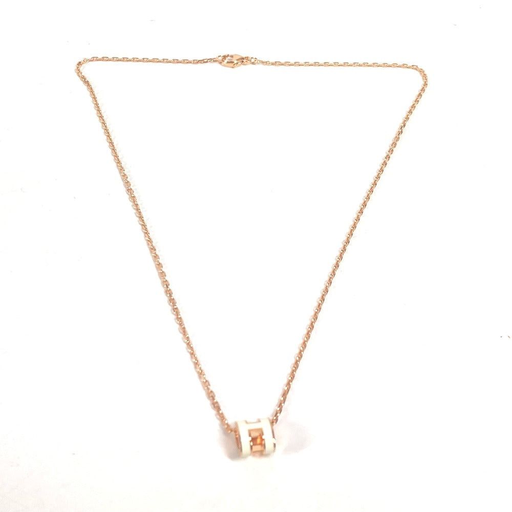 Hermes Hermes Pop Ash H Pendant 《Mini・Pop H》 Accessories Chain Necklace Metal Women White Size ONE SIZE - 2 Thumbnail