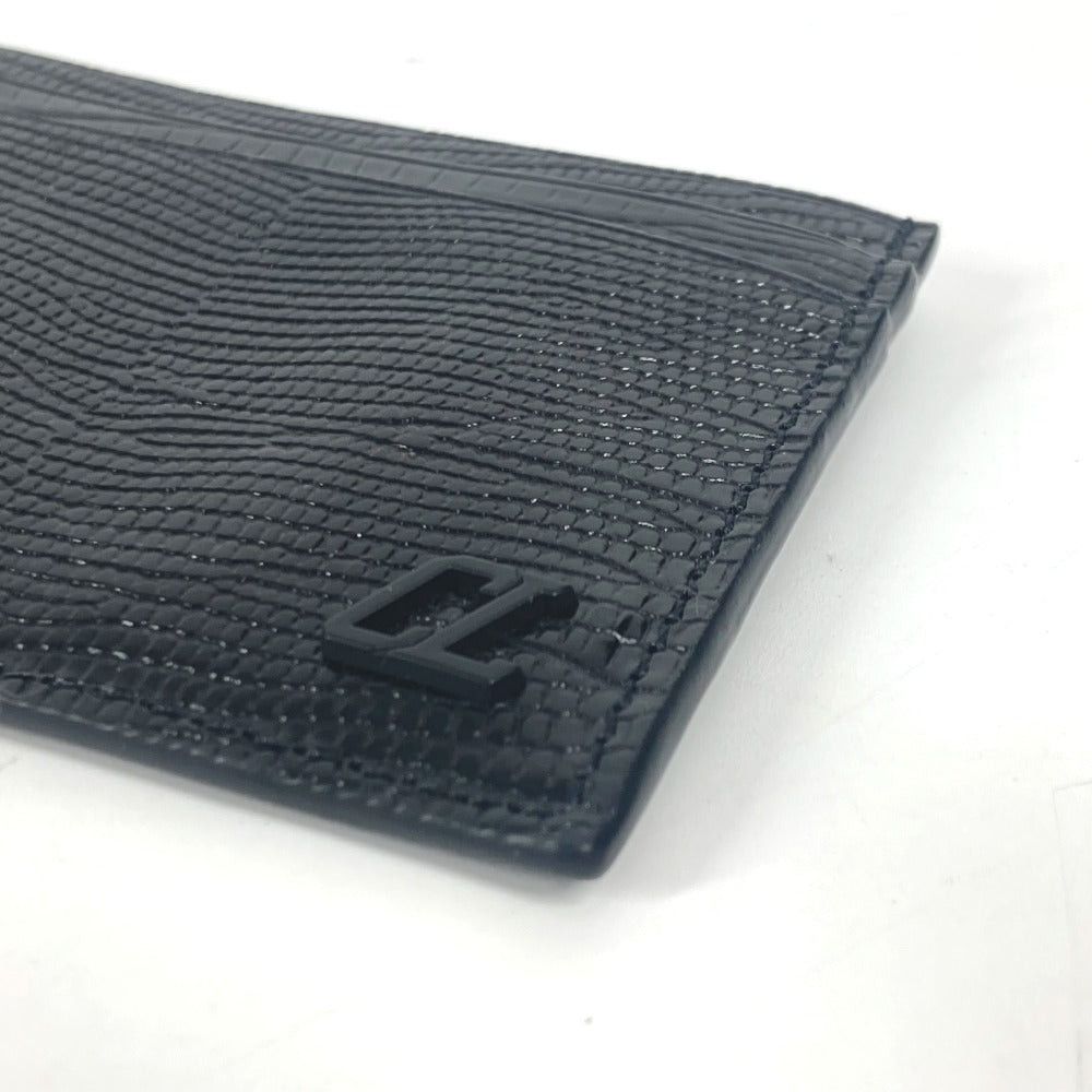 Christian Louboutin Christian Louboutin 3225316 M Kios Logo Holder For A Season Ticket Card Case Stamped Leather Unisex Black Size ONE SIZE - 6 Thumbnail
