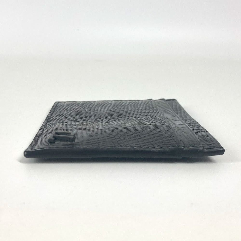 Christian Louboutin Christian Louboutin 3225316 M Kios Logo Holder For A Season Ticket Card Case Stamped Leather Unisex Black Size ONE SIZE - 3 Thumbnail
