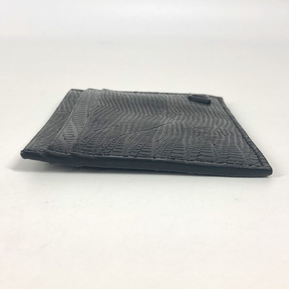 Christian Louboutin Christian Louboutin 3225316 M Kios Logo Holder For A Season Ticket Card Case Stamped Leather Unisex Black Size ONE SIZE - 4 Thumbnail