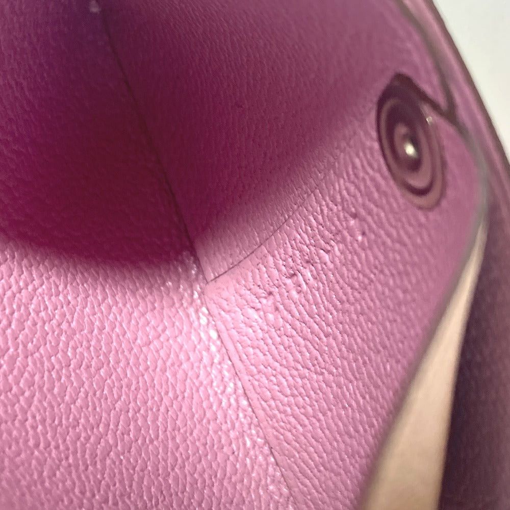 Hermes Hermes Bicolor Bastia Verso Wallet Change Purse Square Coin Chevre Unisex Quebraco/Mauve Sylvestre Brown Size ONE SIZE - 11 Thumbnail