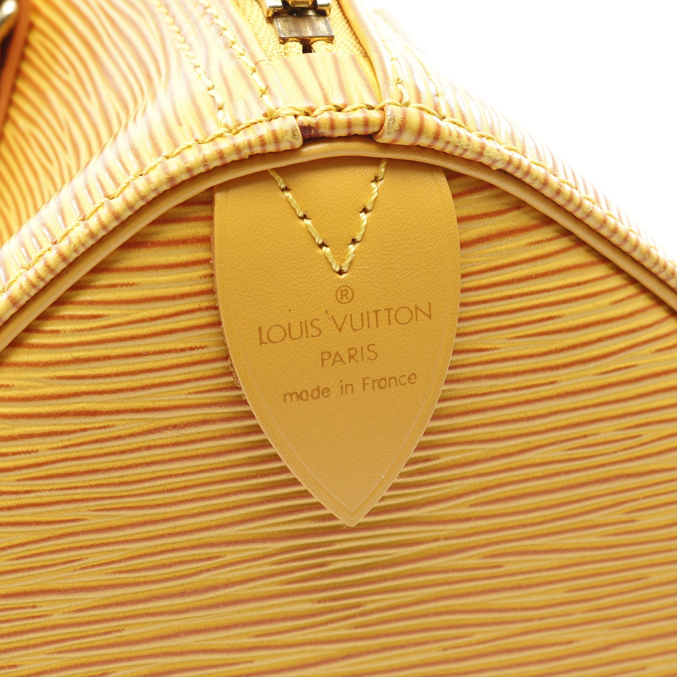Louis Vuitton Louis Vuitton Speedy 25 Epi Tassi Yellow Handbag Leather Size ONE SIZE - 4 Thumbnail