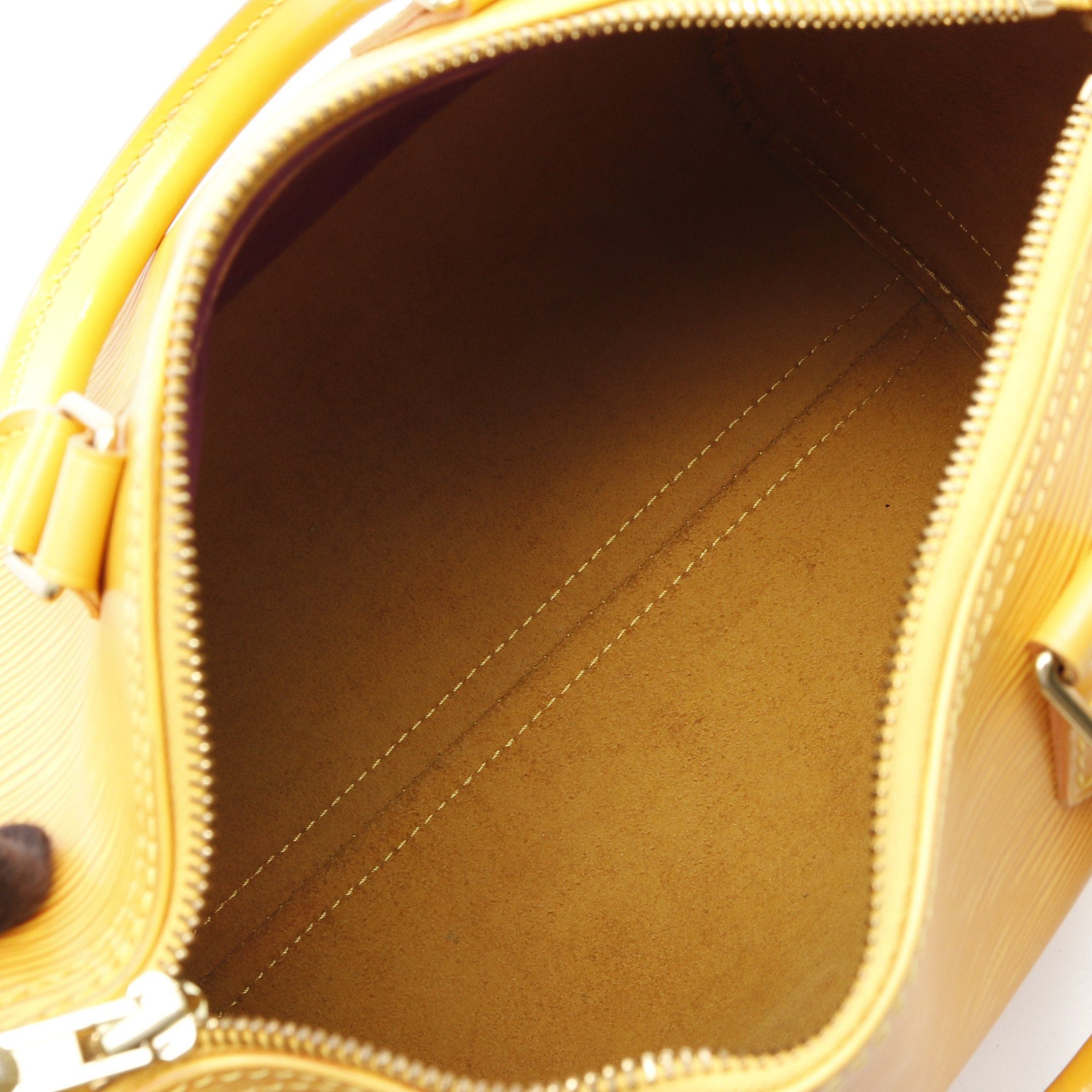 Louis Vuitton Louis Vuitton Speedy 25 Epi Tassi Yellow Handbag Leather Size ONE SIZE - 3 Thumbnail