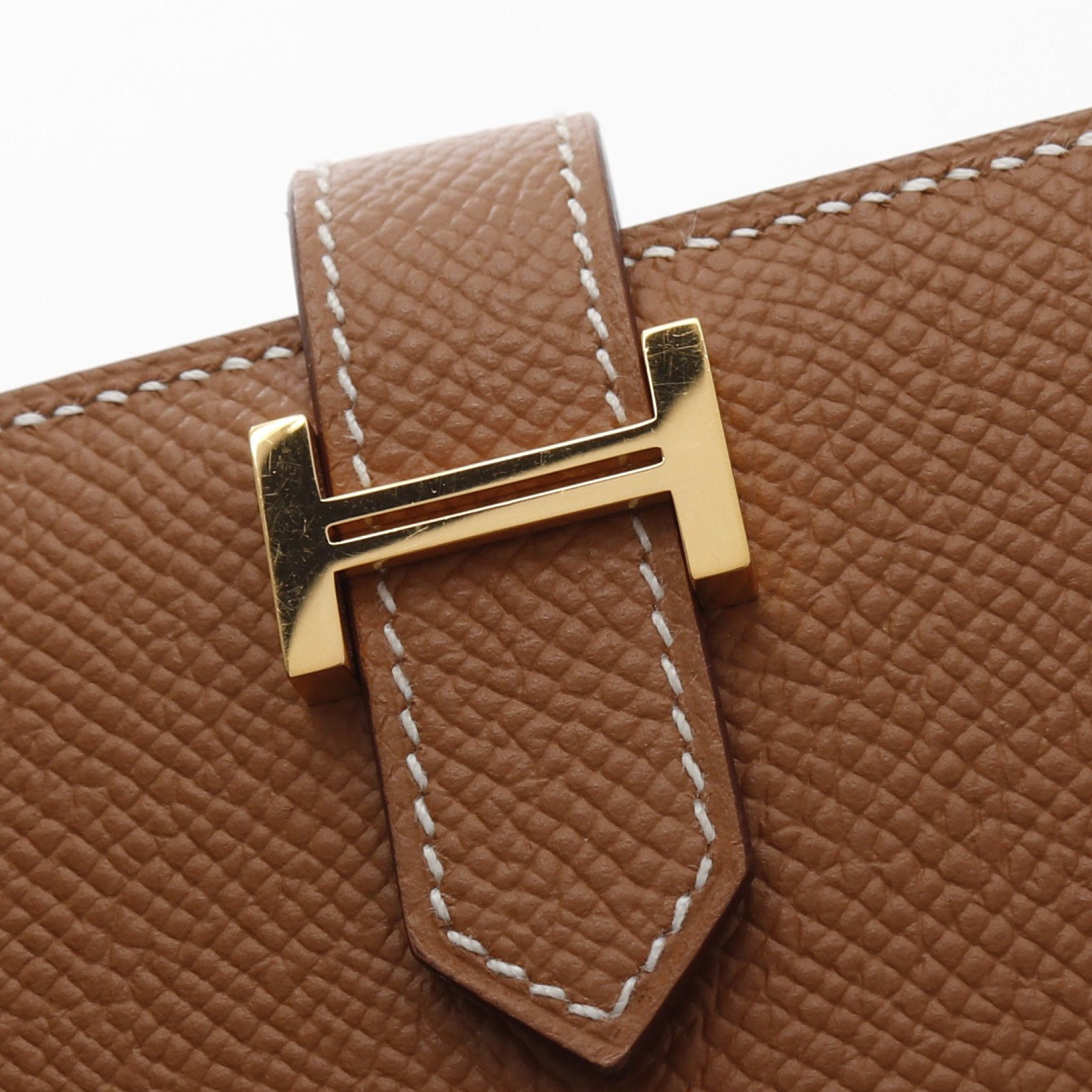 Hermes Hermes Bear Souffle Gold Bi-Fold Long Wallet Veau Epsom Brown Hardware B Stamp Size ONE SIZE - 7 Thumbnail