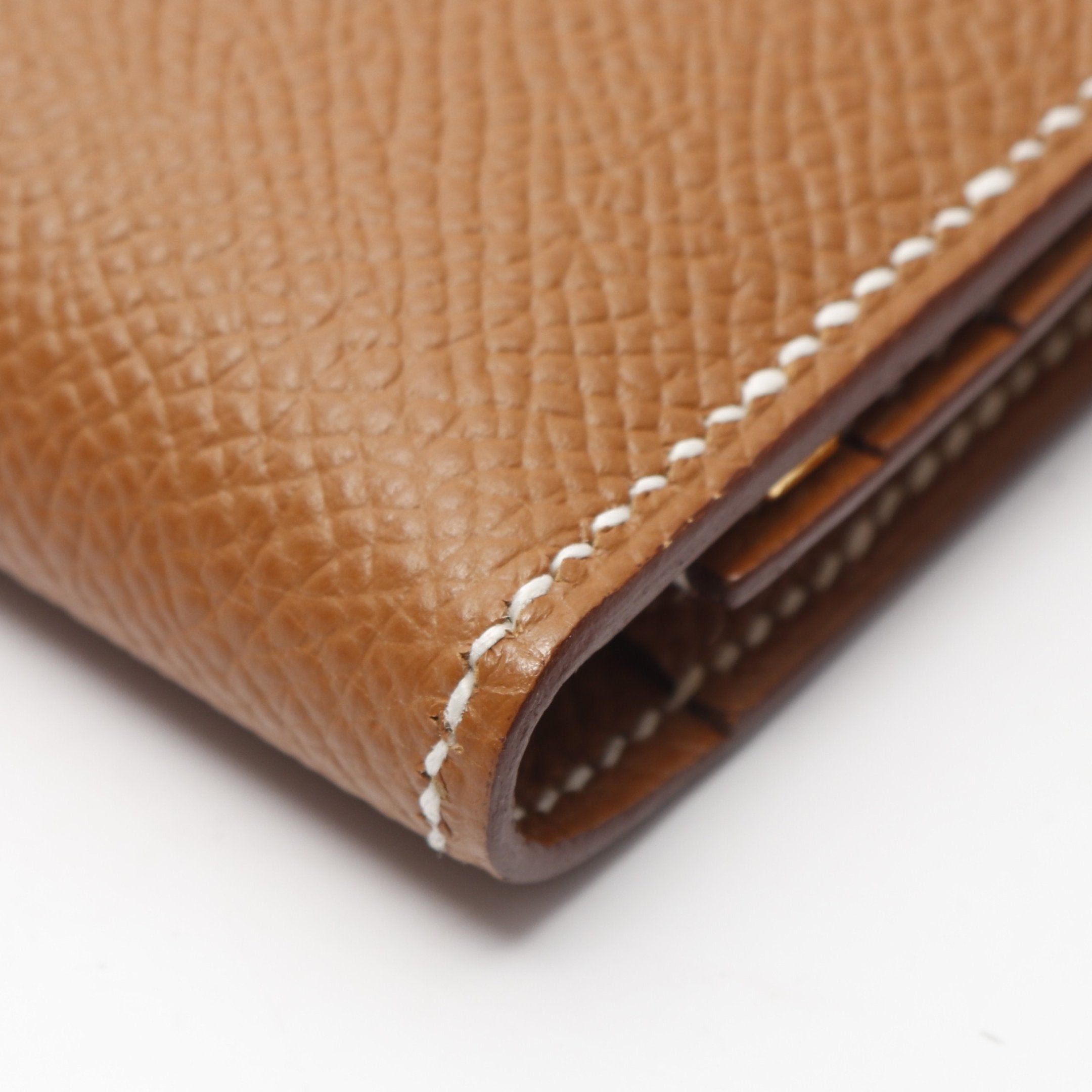 Hermes Hermes Bear Souffle Gold Bi-Fold Long Wallet Veau Epsom Brown Hardware B Stamp Size ONE SIZE - 9 Thumbnail