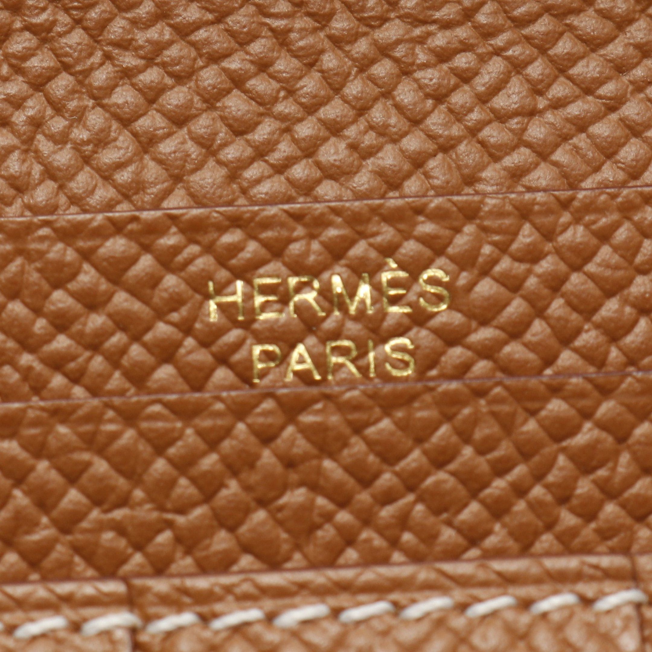 Hermes Hermes Bear Souffle Gold Bi-Fold Long Wallet Veau Epsom Brown Hardware B Stamp Size ONE SIZE - 4 Thumbnail