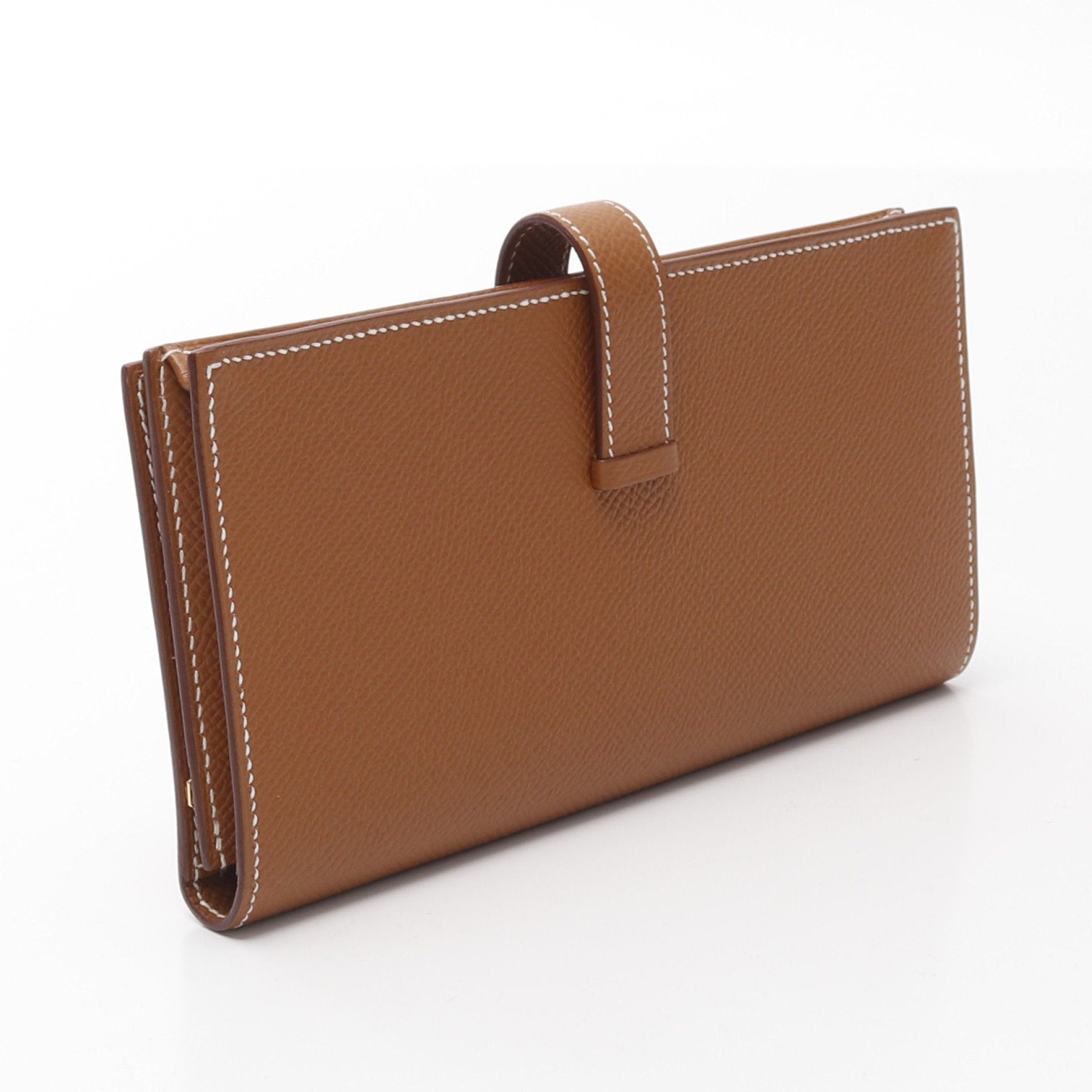 Hermes Hermes Bear Souffle Gold Bi-Fold Long Wallet Veau Epsom Brown Hardware B Stamp Size ONE SIZE - 2 Thumbnail