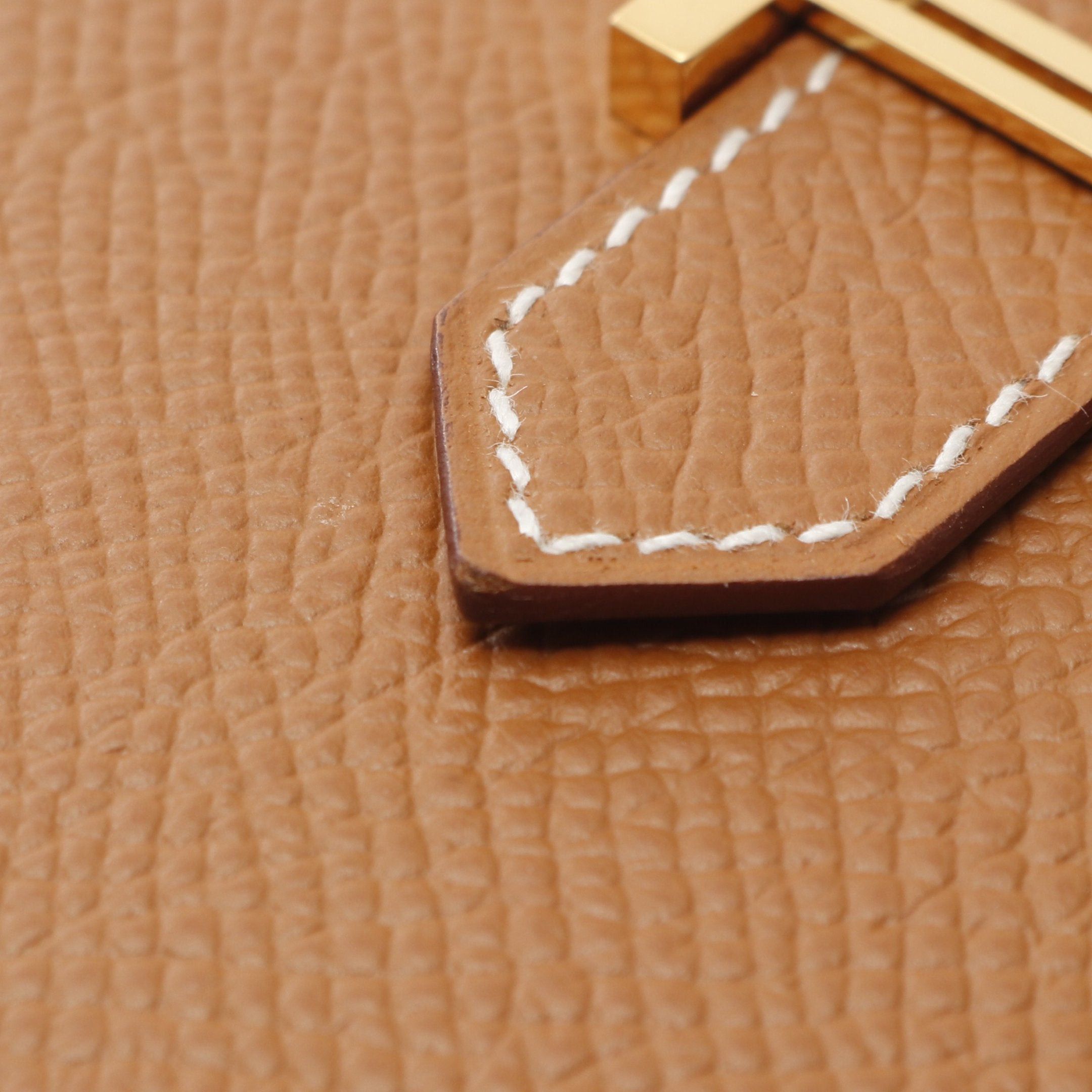 Hermes Hermes Bear Souffle Gold Bi-Fold Long Wallet Veau Epsom Brown Hardware B Stamp Size ONE SIZE - 8 Thumbnail
