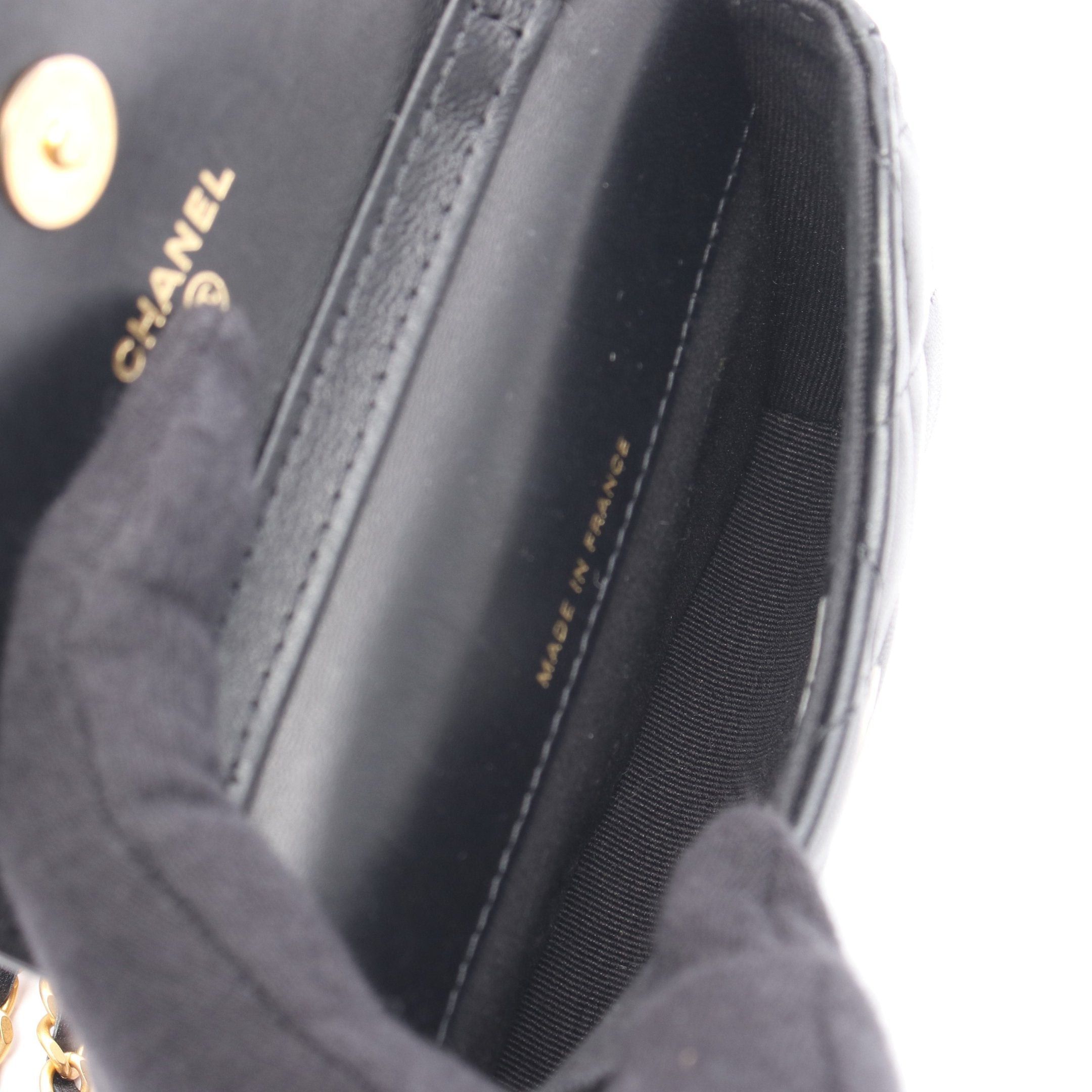 Chanel Chanel Matelasse Chain Wallet Leather Black Gold Hardware Size ONE SIZE - 3 Thumbnail