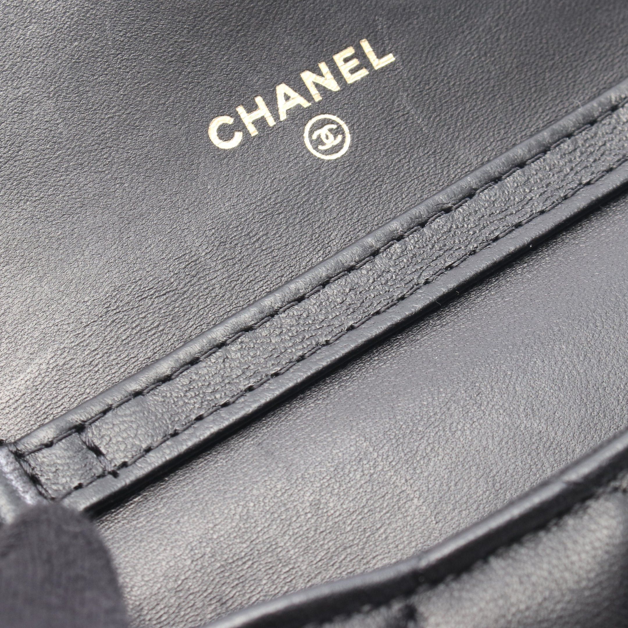 Chanel Chanel Matelasse Chain Wallet Leather Black Gold Hardware Size ONE SIZE - 6 Thumbnail