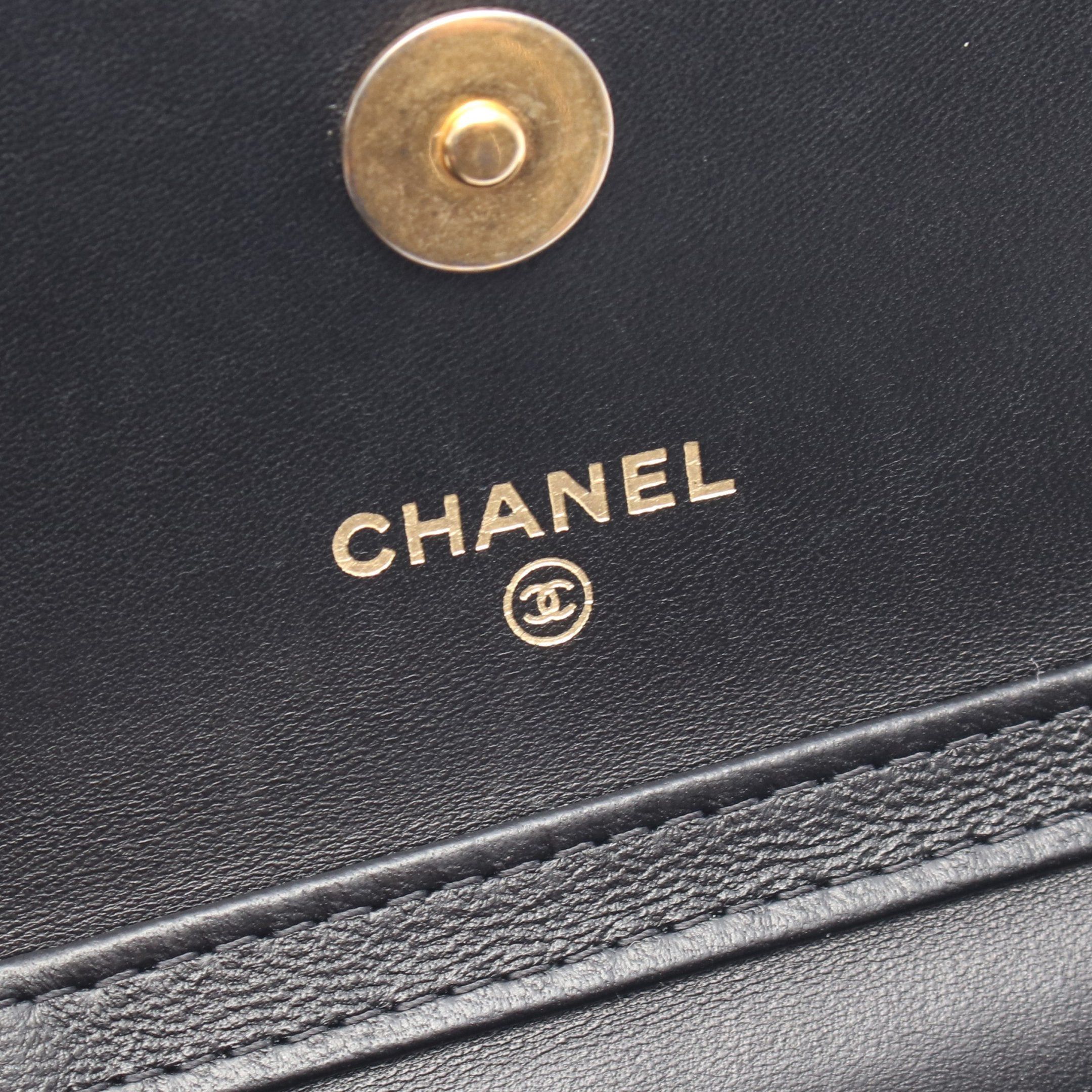 Chanel Chanel Matelasse Chain Wallet Leather Black Gold Hardware Size ONE SIZE - 4 Thumbnail