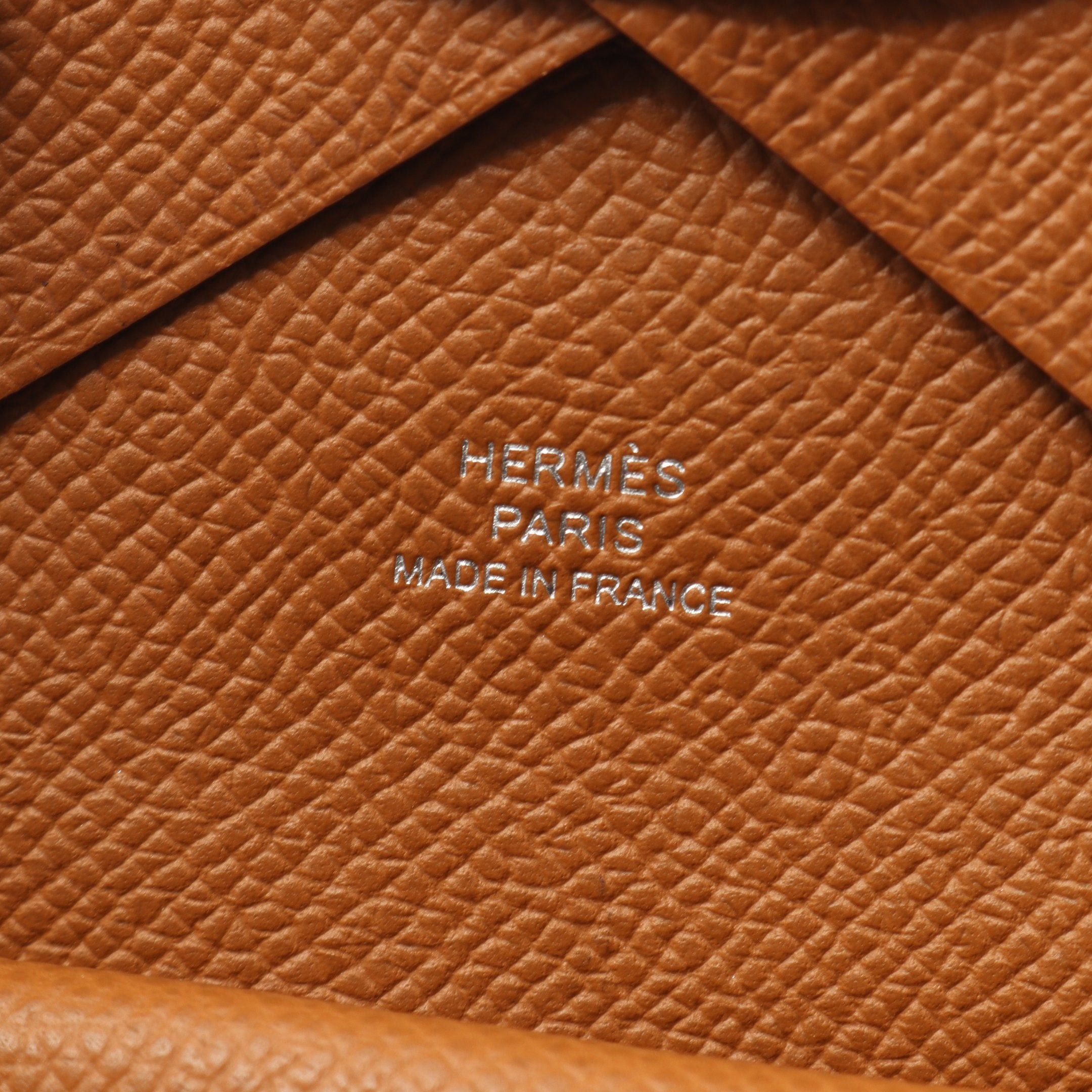 Hermes Hermes Calviduo Gold Coin Purse Veau Epsom Light Brown Silver Hardware Double Engraved Size ONE SIZE - 5 Thumbnail