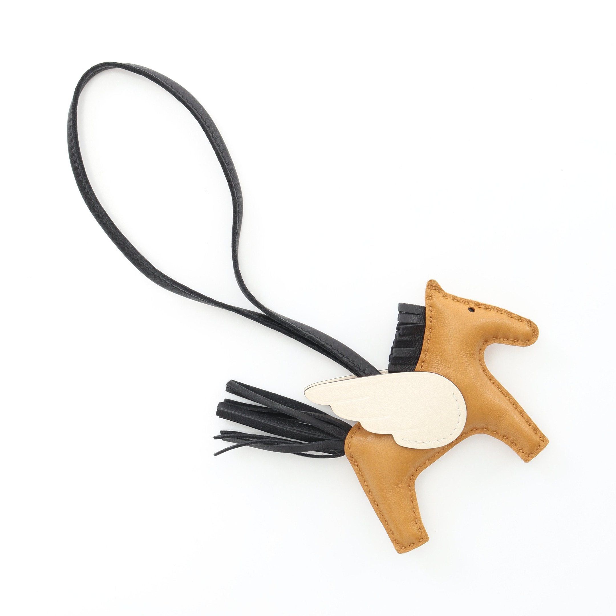 Hermes Hermes Rodeo Pegasus Pm Sesame Nata Bag Charm Aagneau Veau Swift Light Brown Off White Black B Stamp Size ONE SIZE - 2 Thumbnail