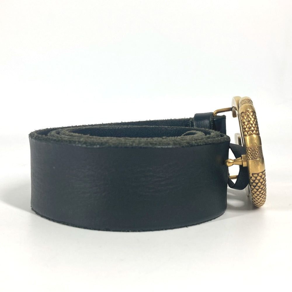 Gucci Gucci 493949 Gg Logo Buckle Snake Accessories Courroies Leather Women Black Size ONE SIZE - 3 Thumbnail