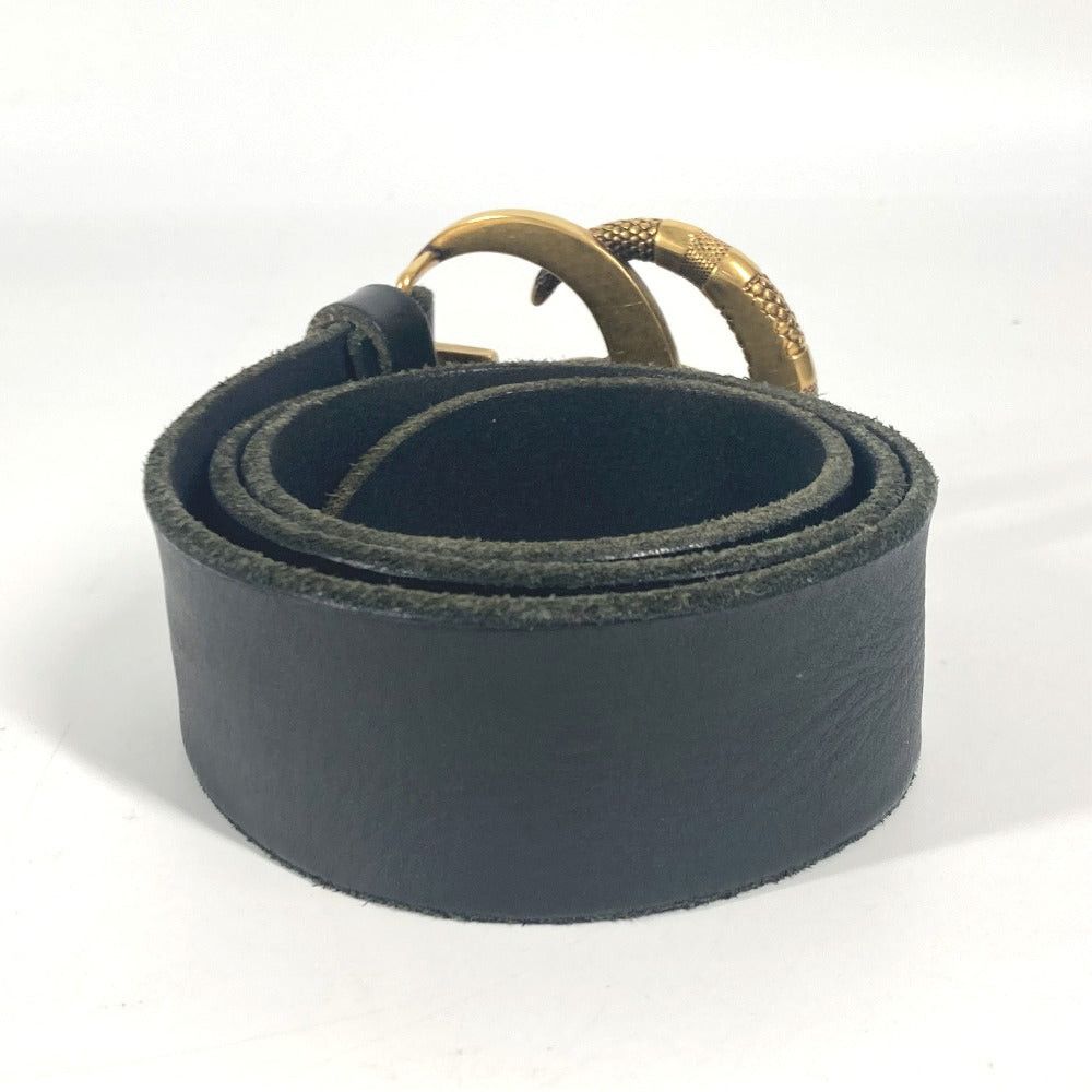 Gucci Gucci 493949 Gg Logo Buckle Snake Accessories Courroies Leather Women Black Size ONE SIZE - 2 Thumbnail