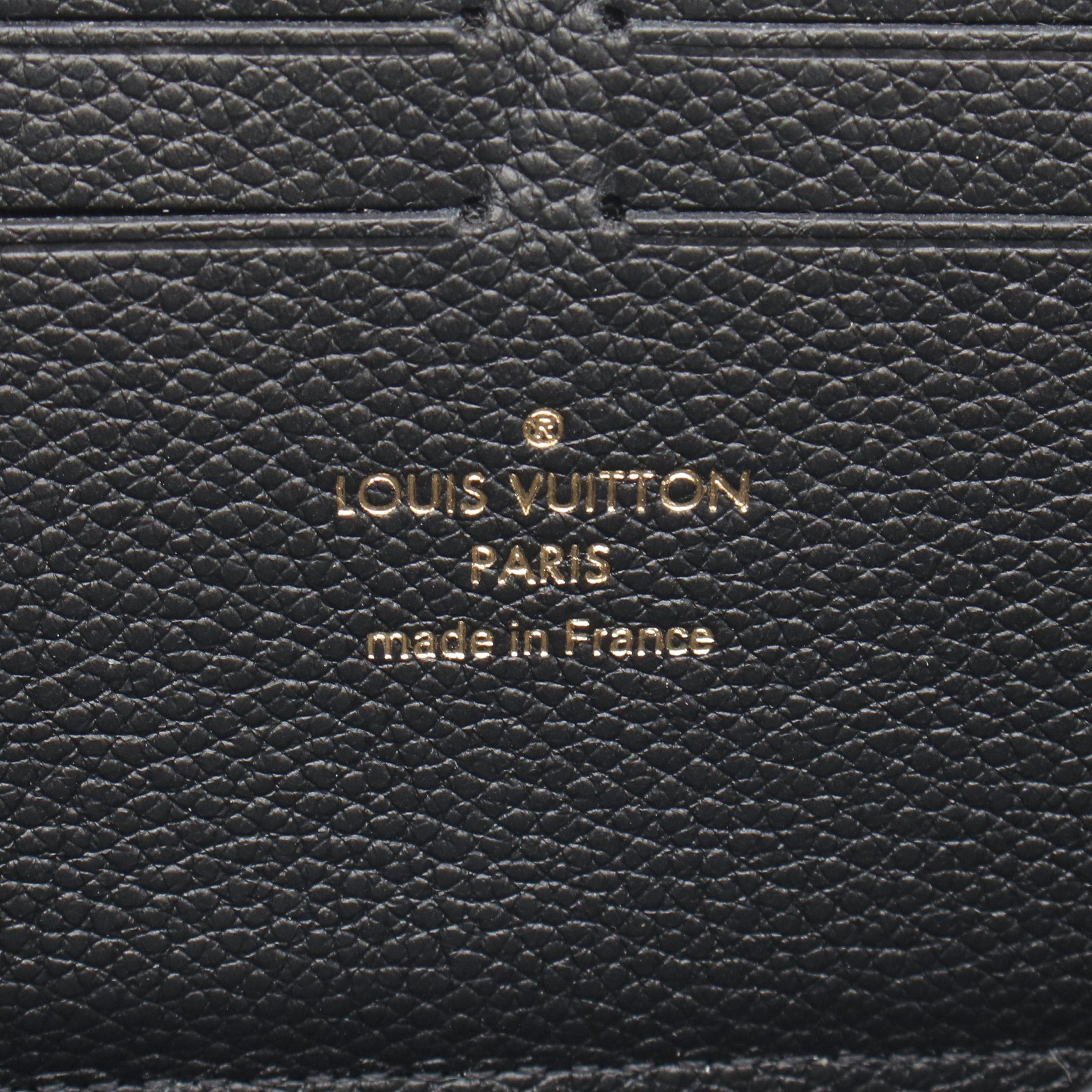 Louis Vuitton Louis Vuitton Portefeuil Clemence Monogram Empreinte Round Zipper Long Wallet Leather Black Ivory Size ONE SIZE - 4 Thumbnail