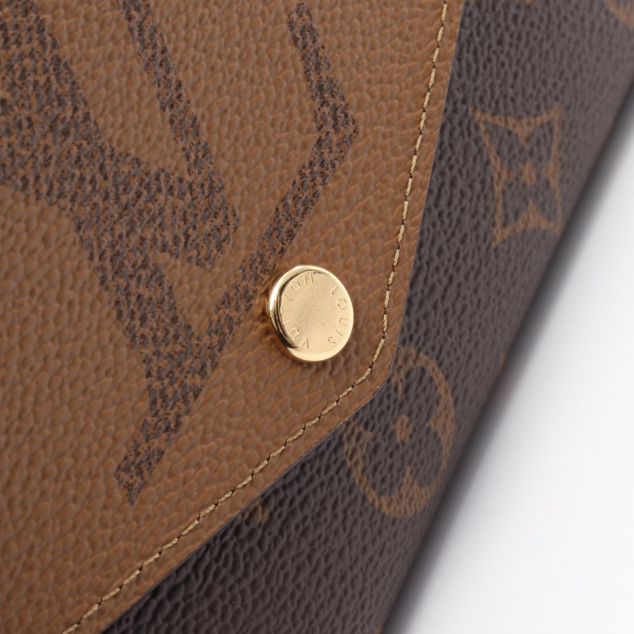 Louis Vuitton Louis Vuitton Portefeuil Sara Monogram Giant Reverse Bi-Fold Long Wallet Brown Light Size ONE SIZE - 7 Thumbnail