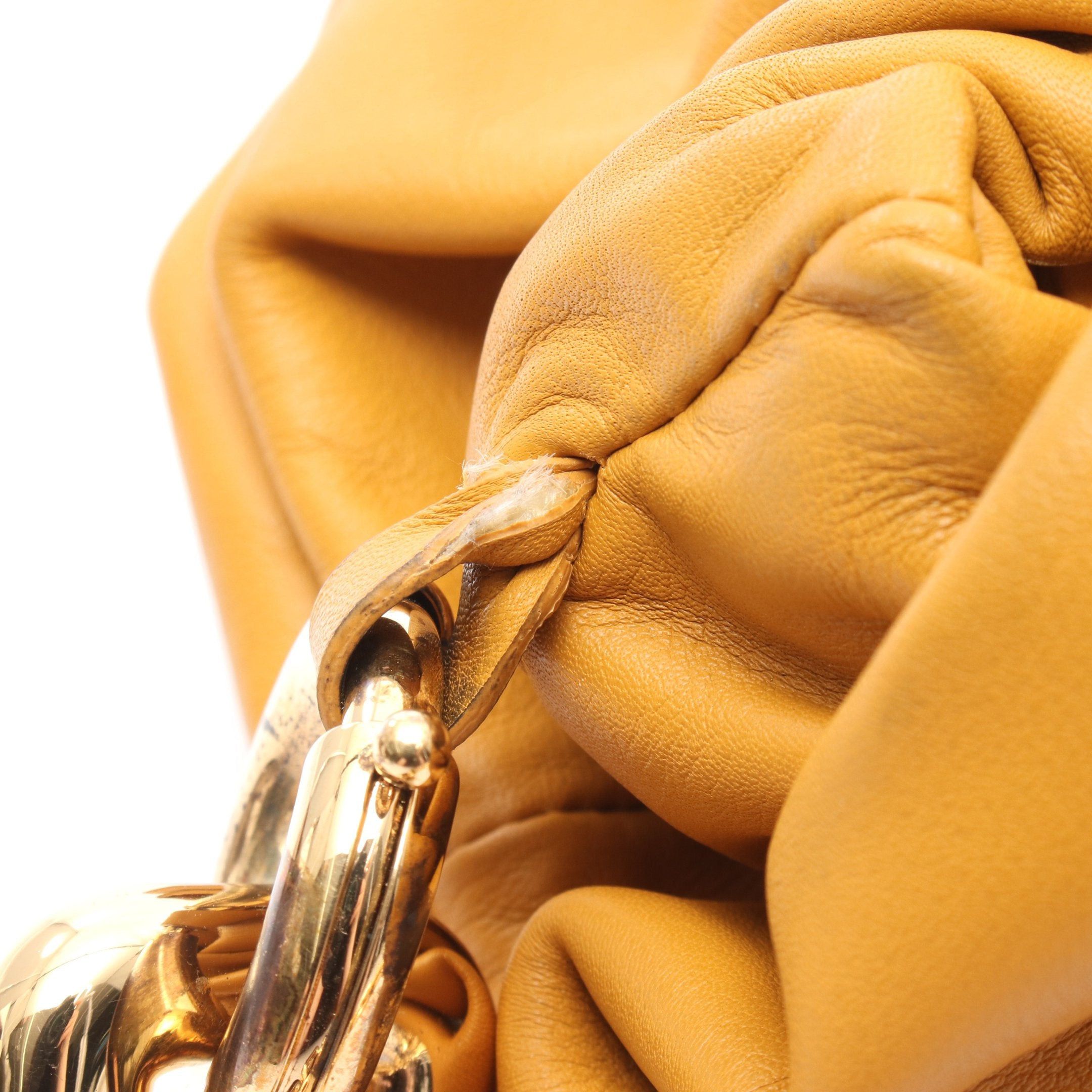 Bottega Veneta Bottega Veneta The Chain Pouch Shoulder Bag Leather Yellow Brown Size ONE SIZE - 5 Thumbnail