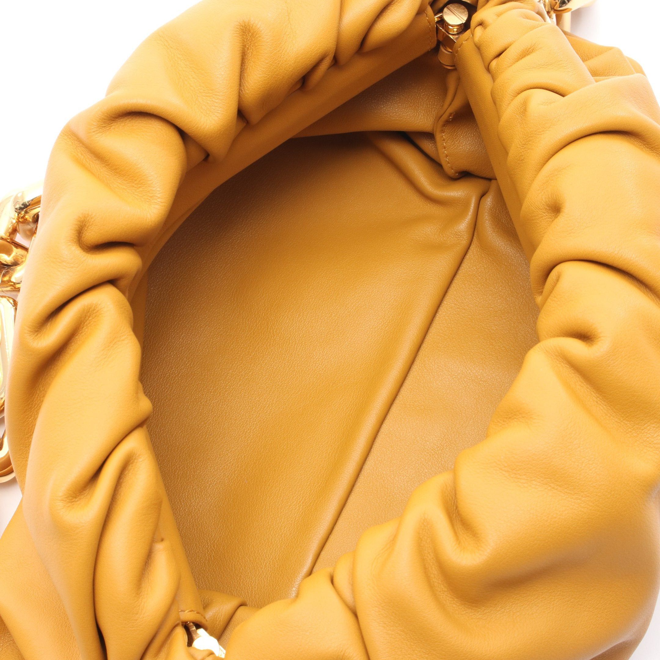 Bottega Veneta Bottega Veneta The Chain Pouch Shoulder Bag Leather Yellow Brown Size ONE SIZE - 3 Thumbnail