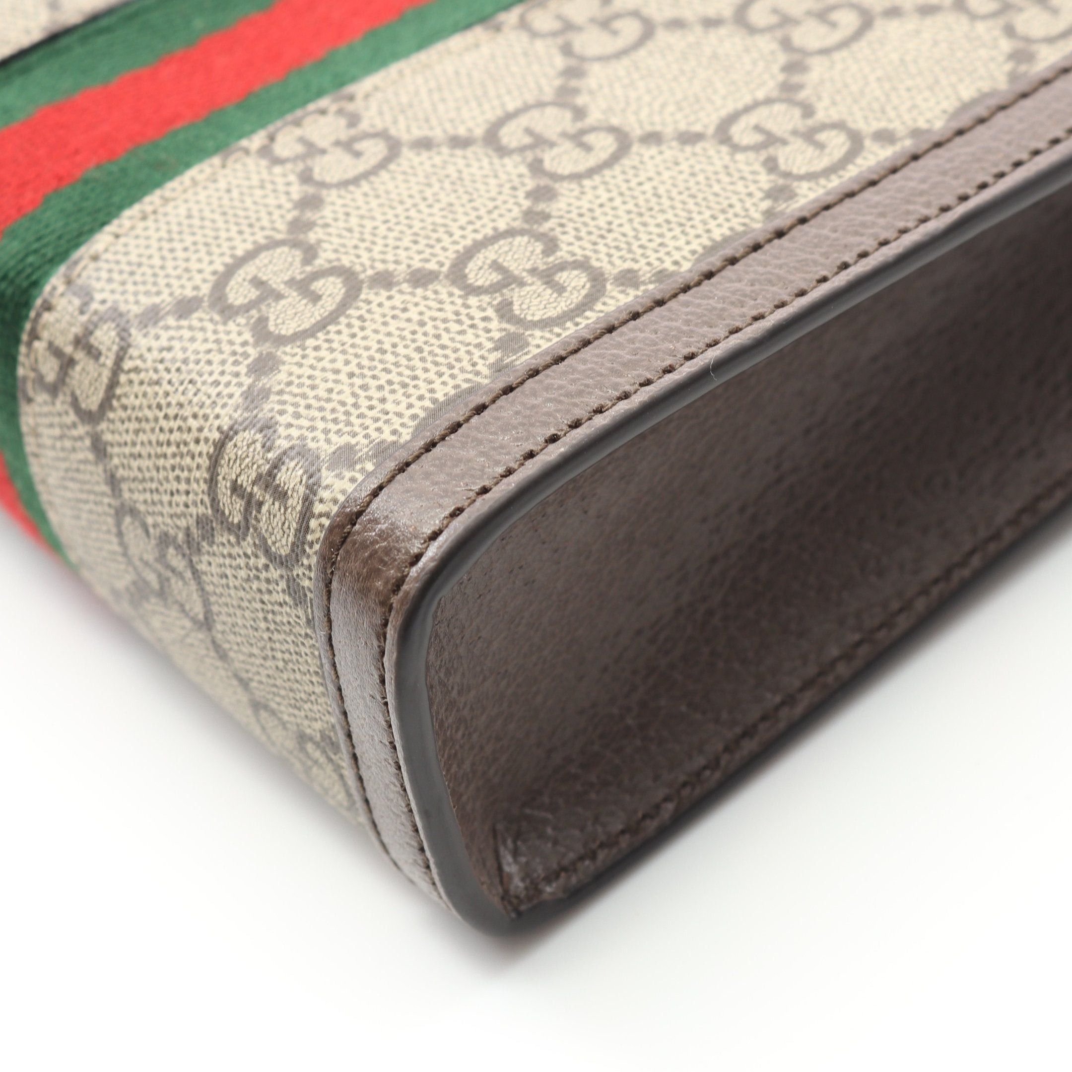 Gucci Gucci Ophidia Gg Supreme Super Mini Bag Handbag Leather Beige Dark Brown Multicolor Size ONE SIZE - 5 Thumbnail