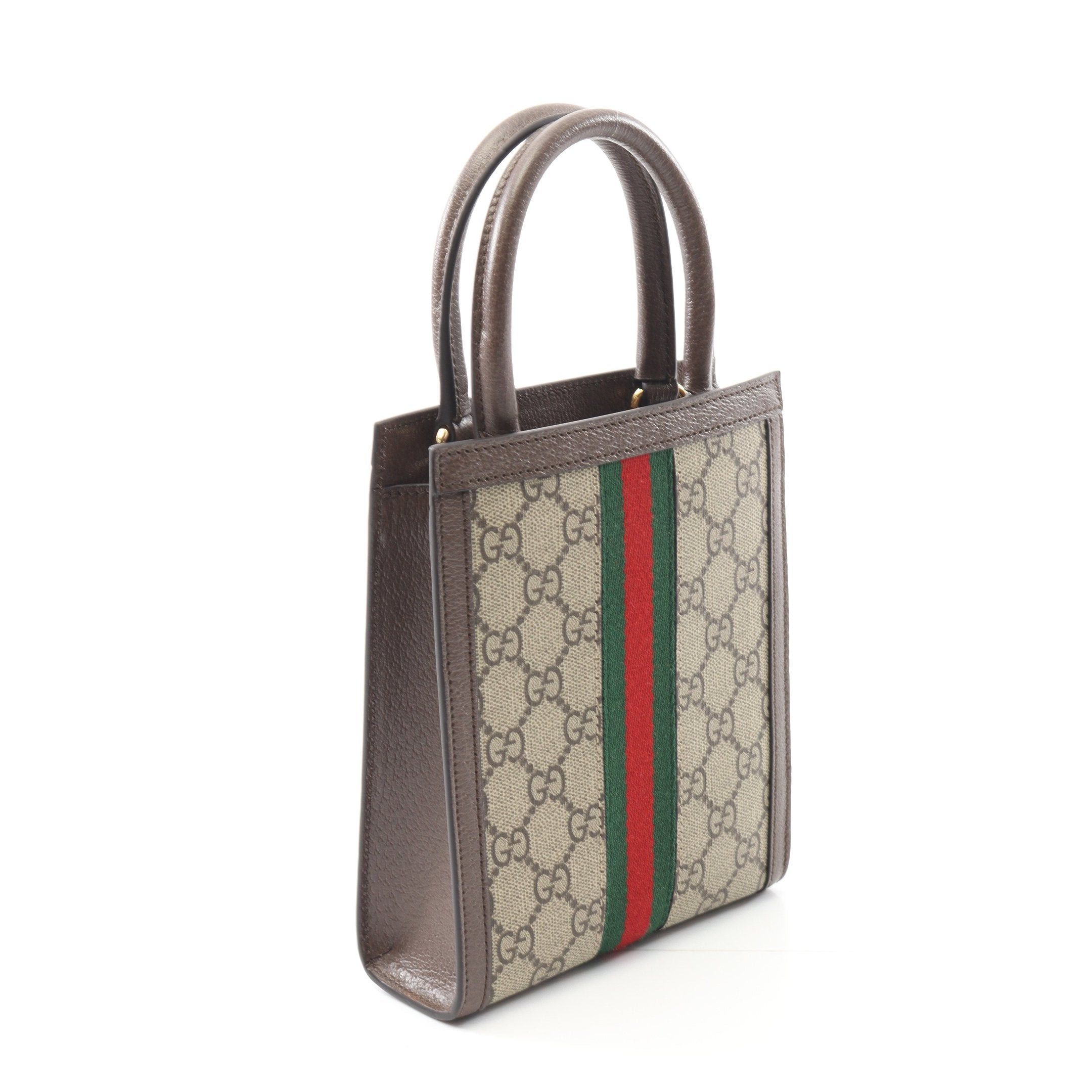 Gucci Gucci Ophidia Gg Supreme Super Mini Bag Handbag Leather Beige Dark Brown Multicolor Size ONE SIZE - 2 Thumbnail