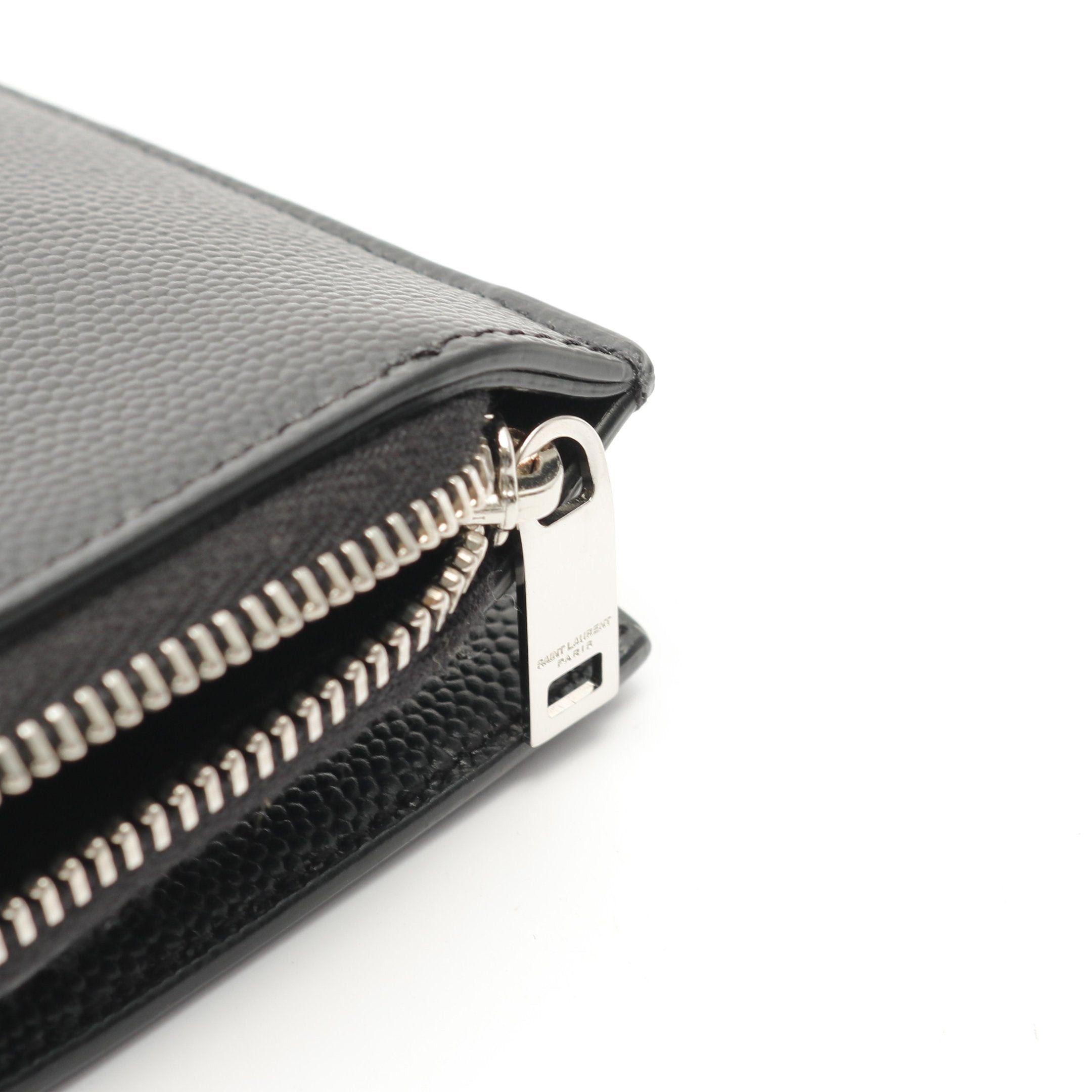 Yves Saint Laurent Yves Saint Laurent East-West Zip Wallet Bi-Fold Leather Black Size ONE SIZE - 6 Thumbnail