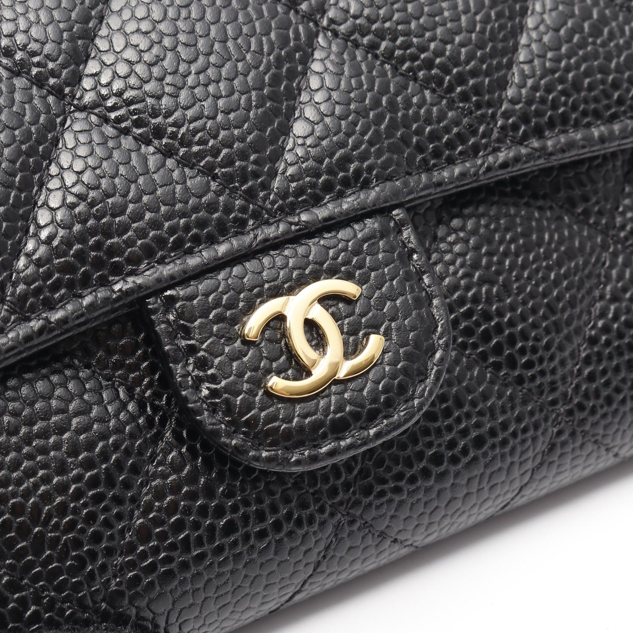 Chanel Chanel Matelasse Trifold Wallet Caviar Skin Black Gold Hardware Size ONE SIZE - 9 Thumbnail