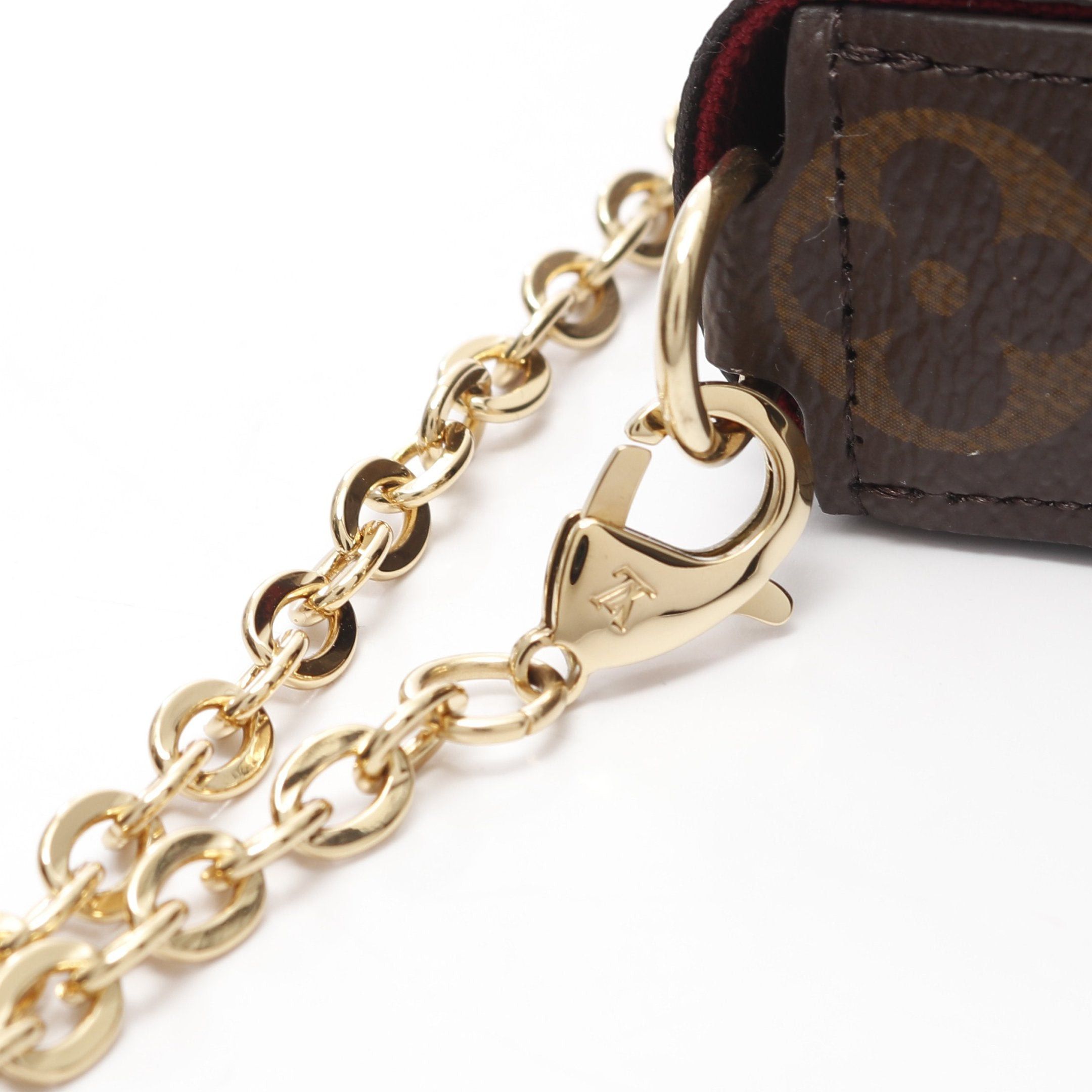 Louis Vuitton Louis Vuitton Pochette Felicie Monogram Fuchsia Chain Shoulder Bag Brown Size ONE SIZE - 9 Thumbnail