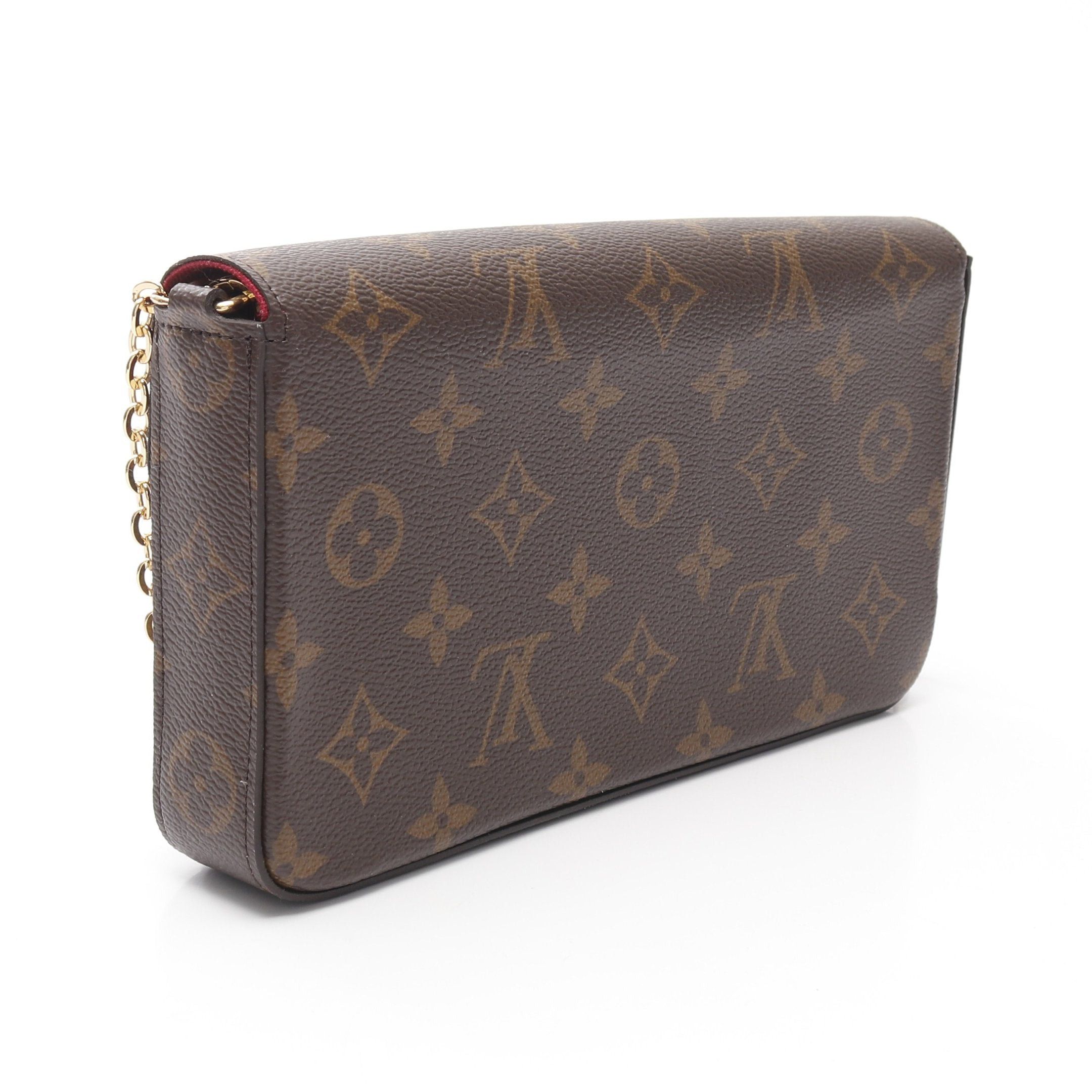Louis Vuitton Louis Vuitton Pochette Felicie Monogram Fuchsia Chain Shoulder Bag Brown Size ONE SIZE - 2 Thumbnail