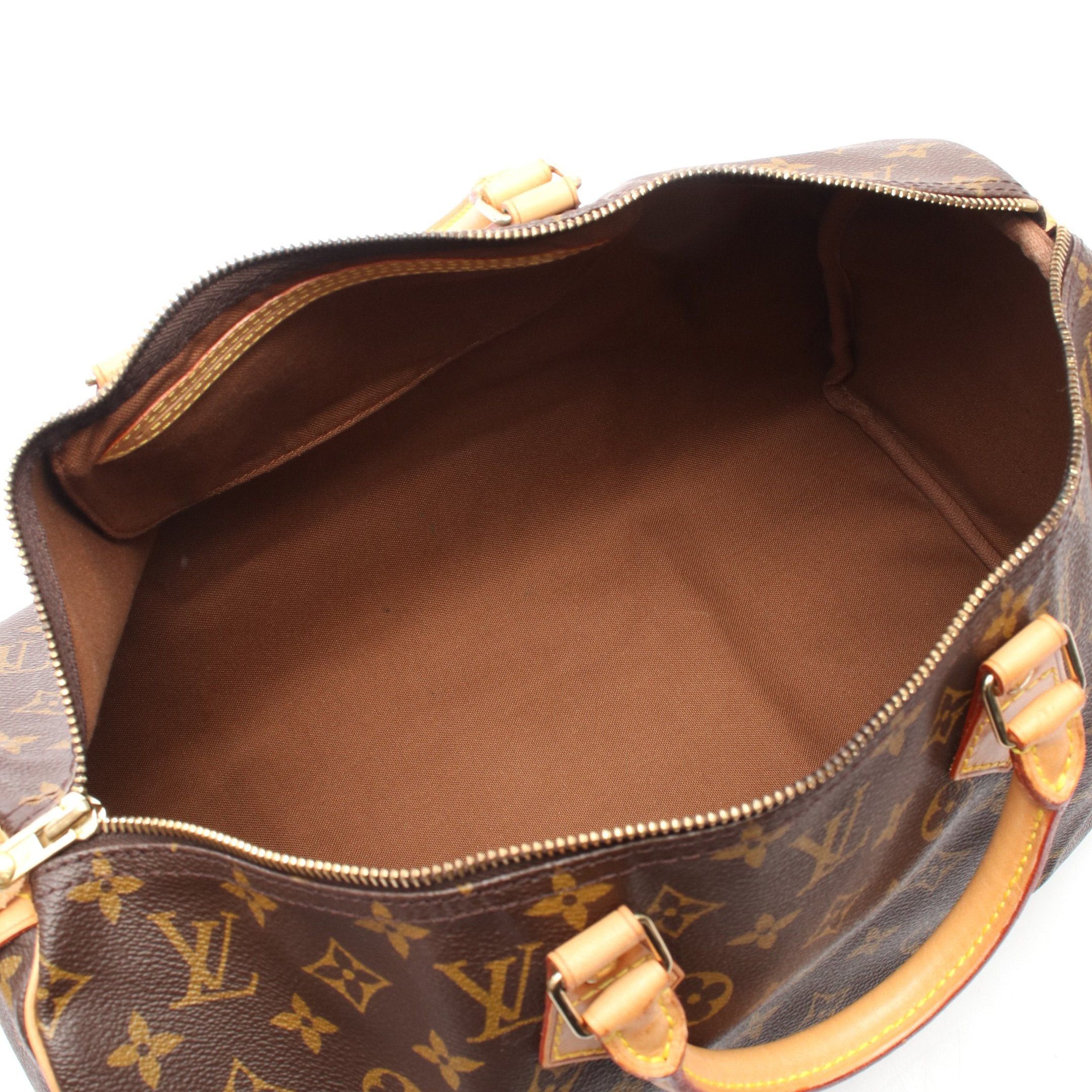 Louis Vuitton Louis Vuitton Speedy 40 Monogram Handbag Leather Brown Size ONE SIZE - 3 Thumbnail
