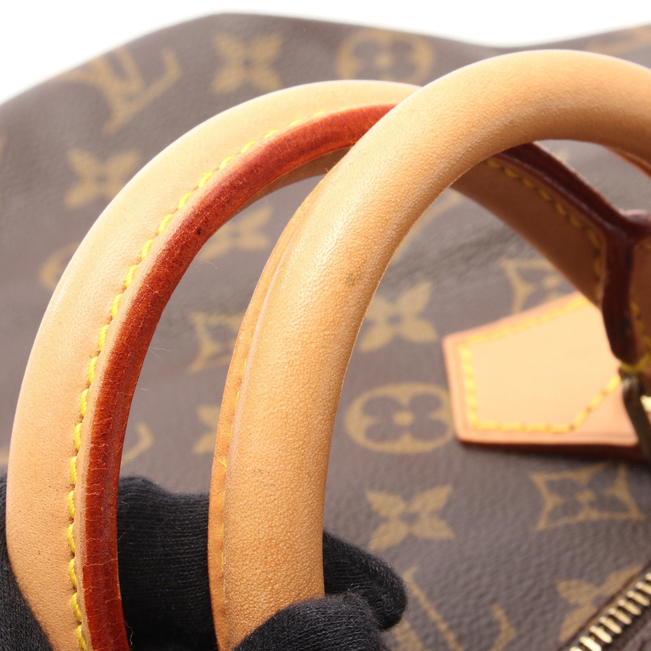 Louis Vuitton Louis Vuitton Speedy 40 Monogram Handbag Leather Brown Size ONE SIZE - 8 Thumbnail