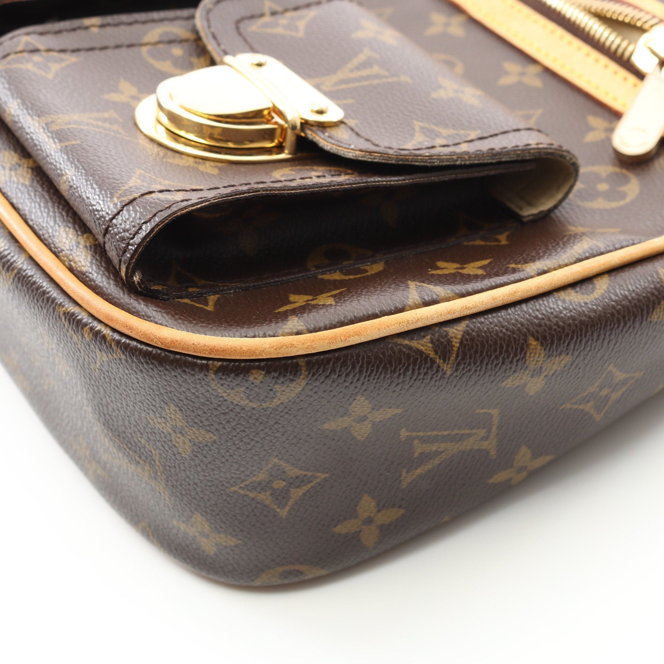 Louis Vuitton Louis Vuitton Hudson Gm Monogram Shoulder Bag Leather Brown Size ONE SIZE - 8 Thumbnail