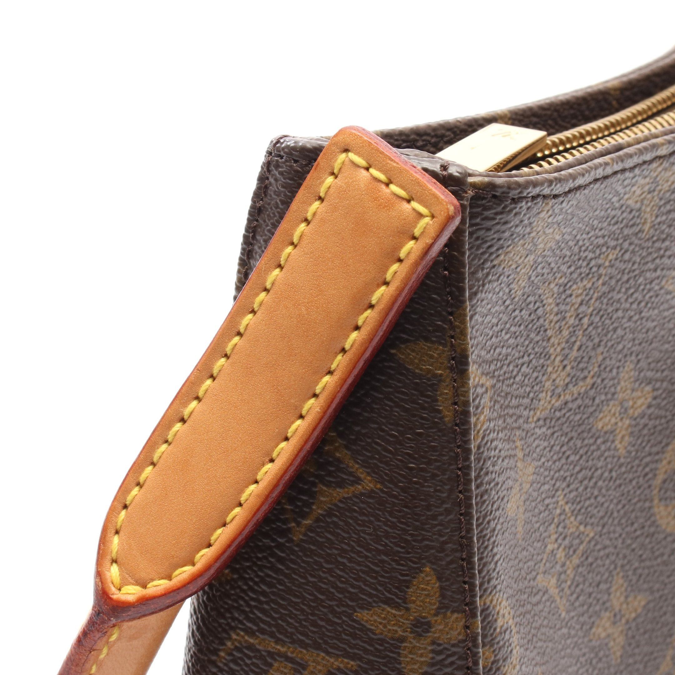 Louis Vuitton Louis Vuitton Looping Mm Monogram Shoulder Bag Leather Brown Size ONE SIZE - 7 Thumbnail