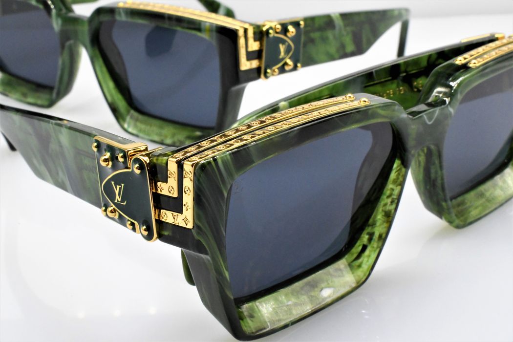 LOUIS VUITTON 1.1 Millionaires Z1167W Sunglasses Green Marble. for