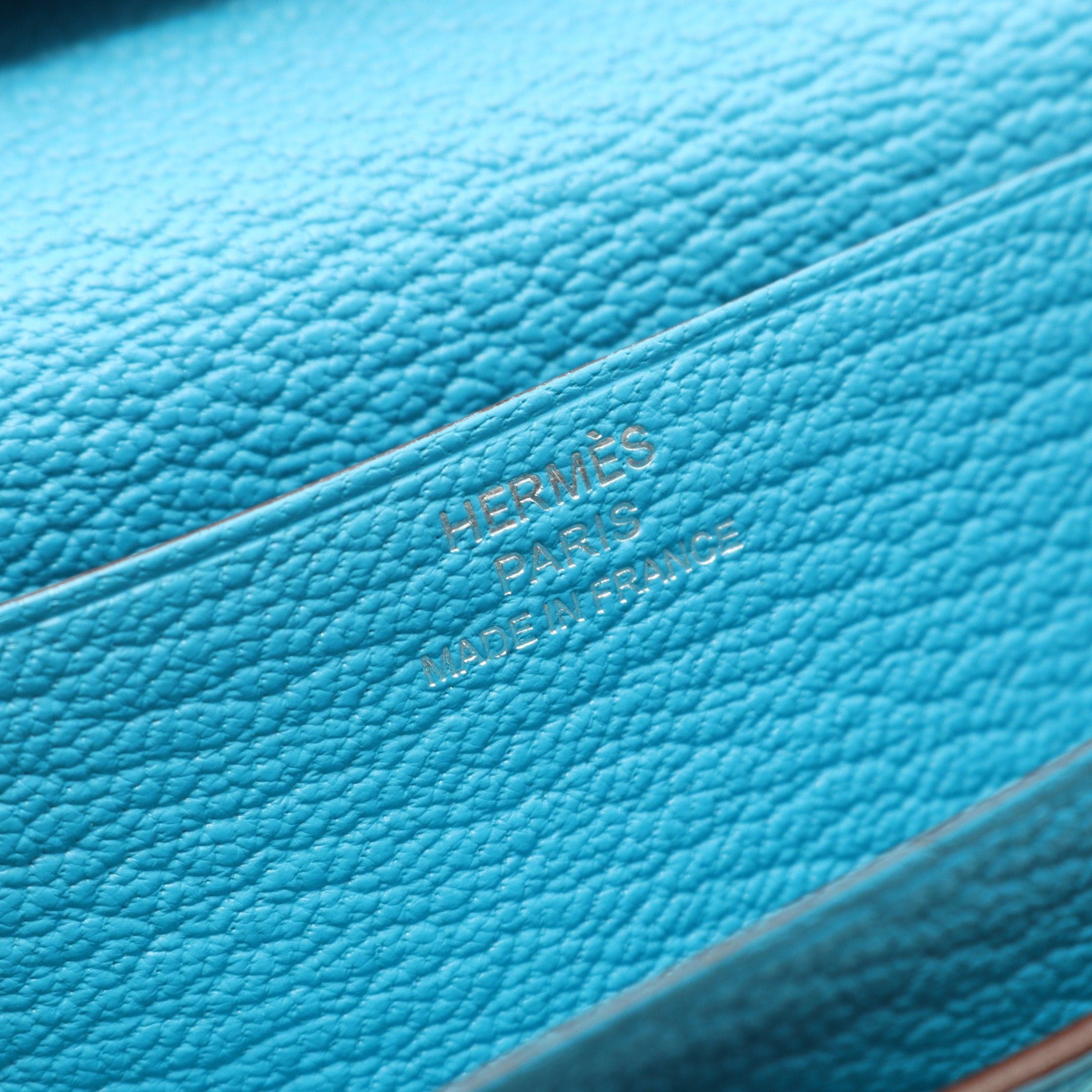 Hermes Hermes Bear Souffle Blue Zanzibar Bi-Fold Long Wallet Chevre Silver Hardware T Stamp Size ONE SIZE - 4 Thumbnail