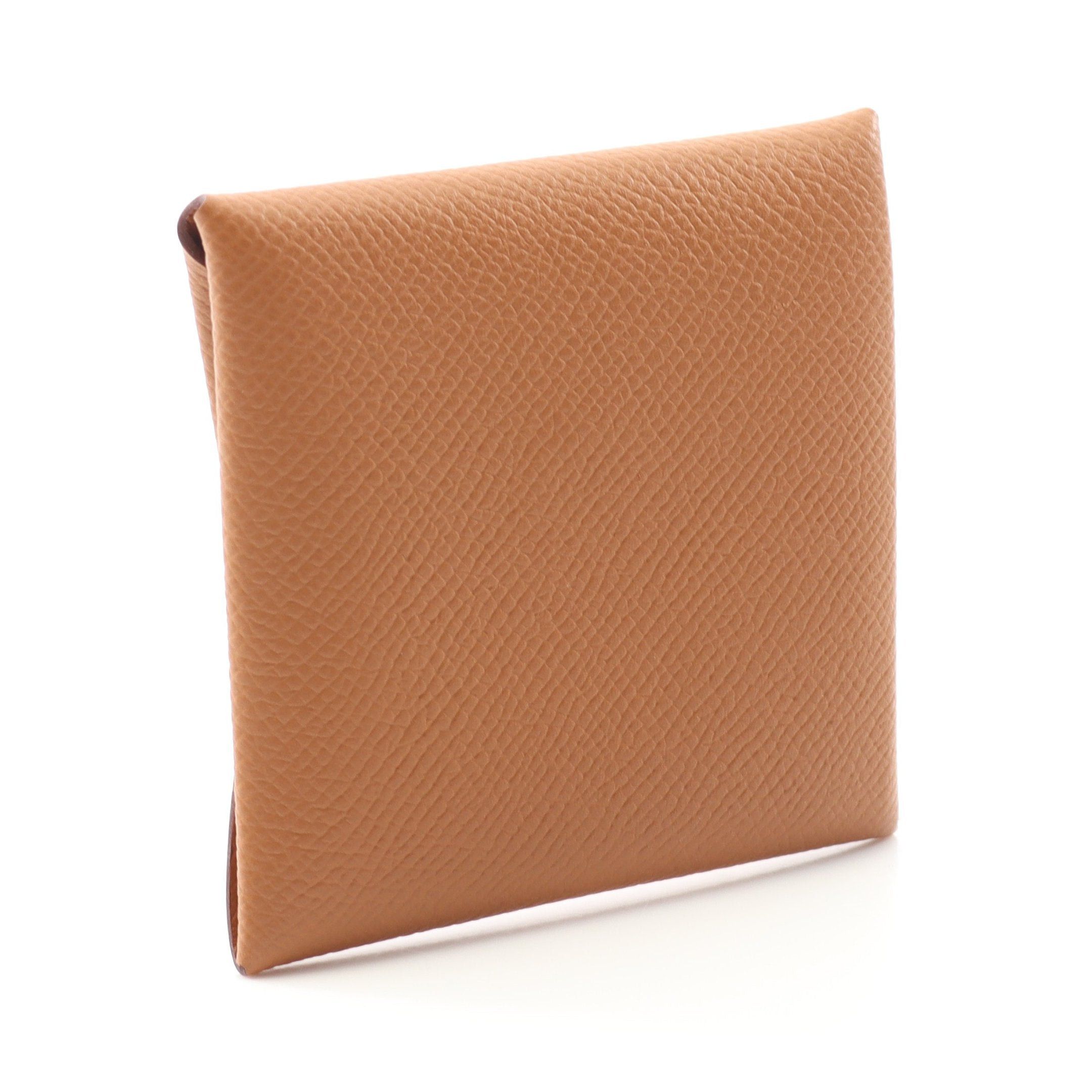 Hermes Hermes Bastia Gold Coin Purse Veau Epsom Light Brown Silver Hardware B Stamp Size ONE SIZE - 2 Thumbnail