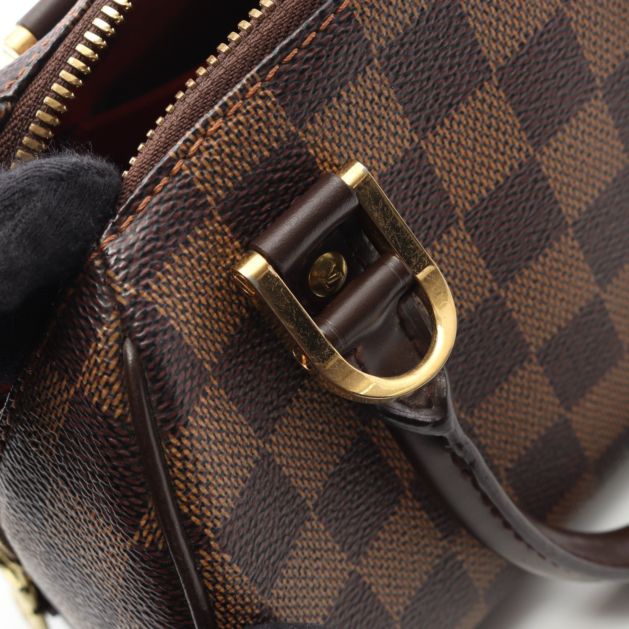 Louis Vuitton Louis Vuitton Rivera Mini Damier Ebene Handbag Leather Brown Size ONE SIZE - 9 Thumbnail