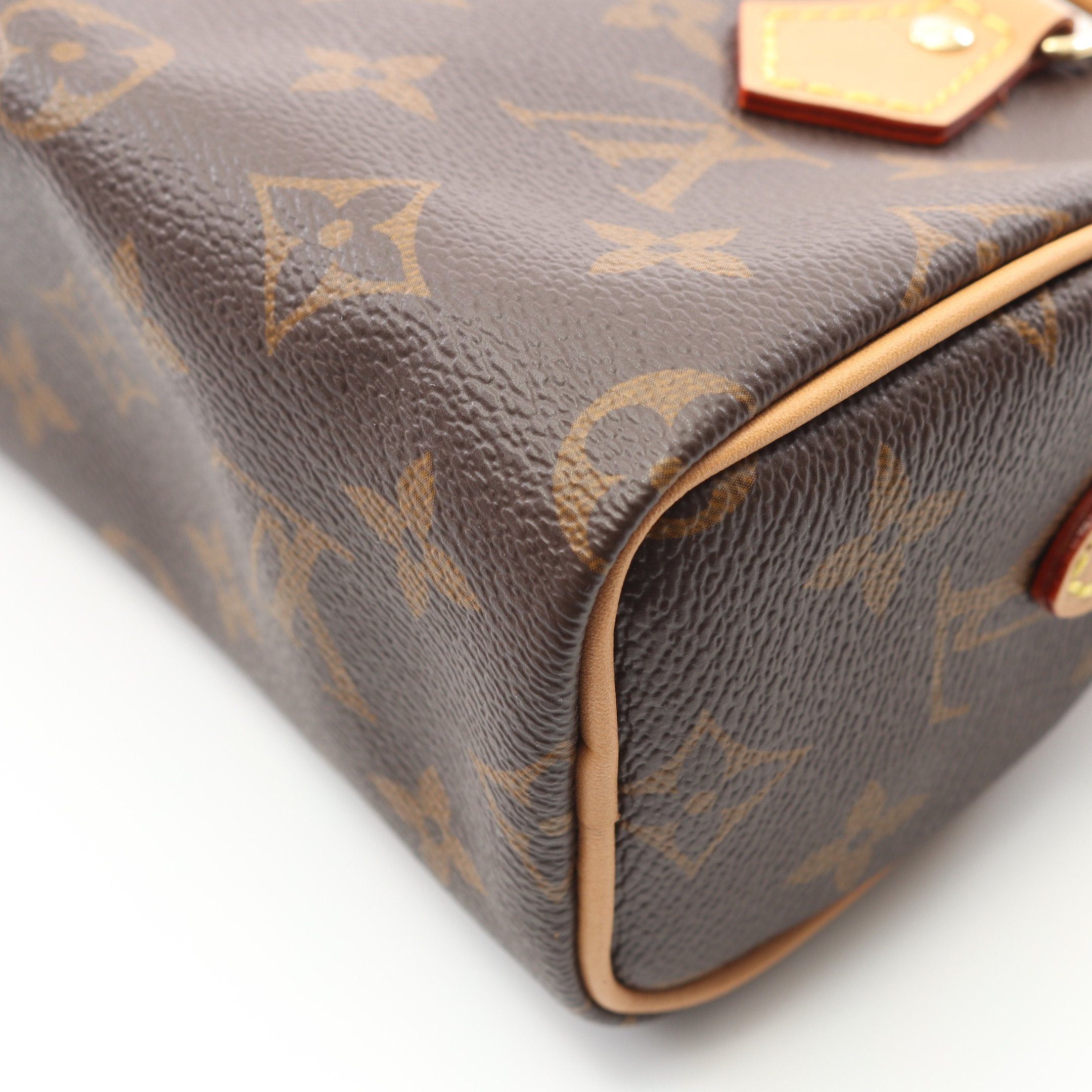 Louis Vuitton Louis Vuitton Nano Speedy Monogram Handbag Leather Brown Size ONE SIZE - 6 Thumbnail