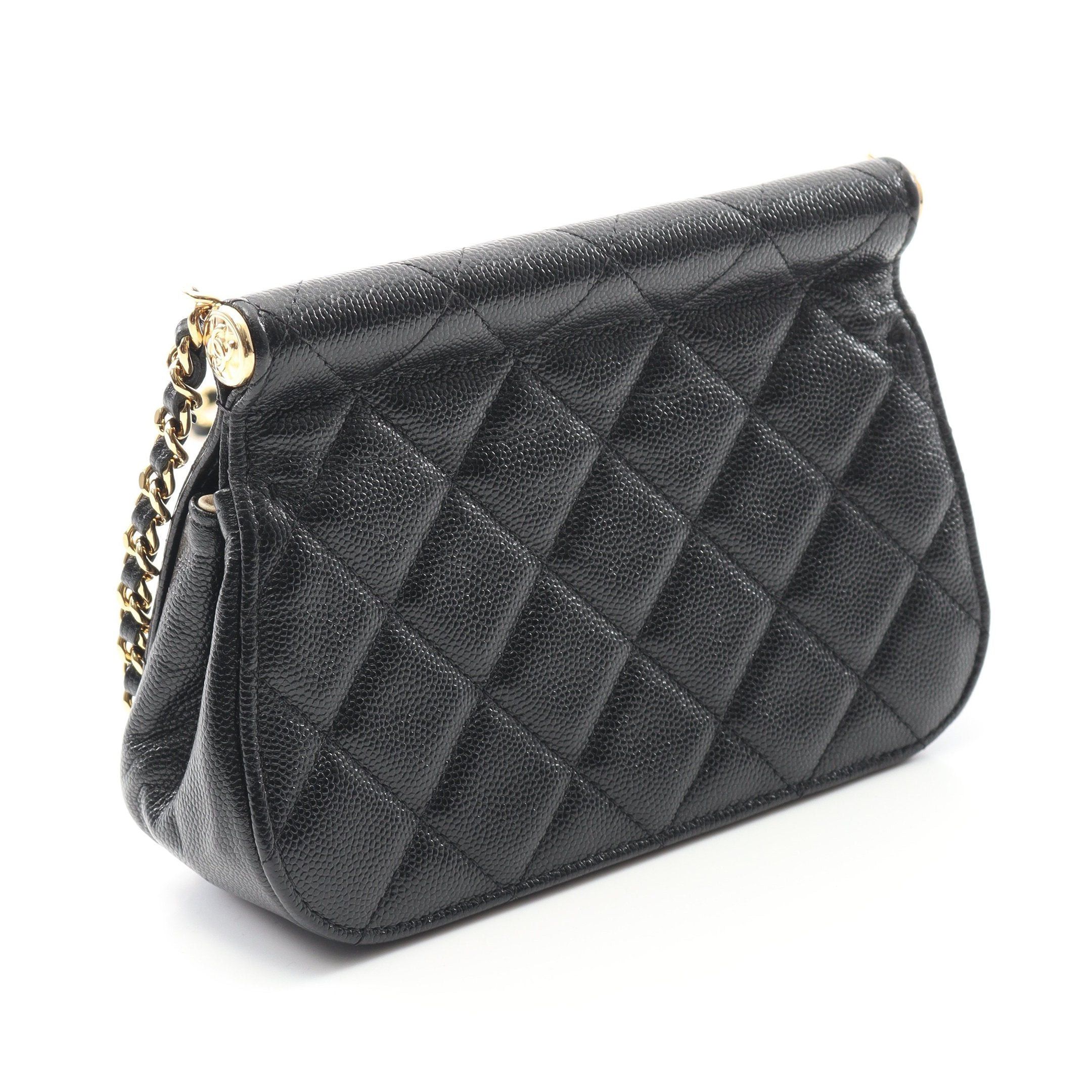 Chanel Chanel Matelasse Chain Shoulder Bag Caviar Skin Black Gold Hardware Size ONE SIZE - 2 Thumbnail