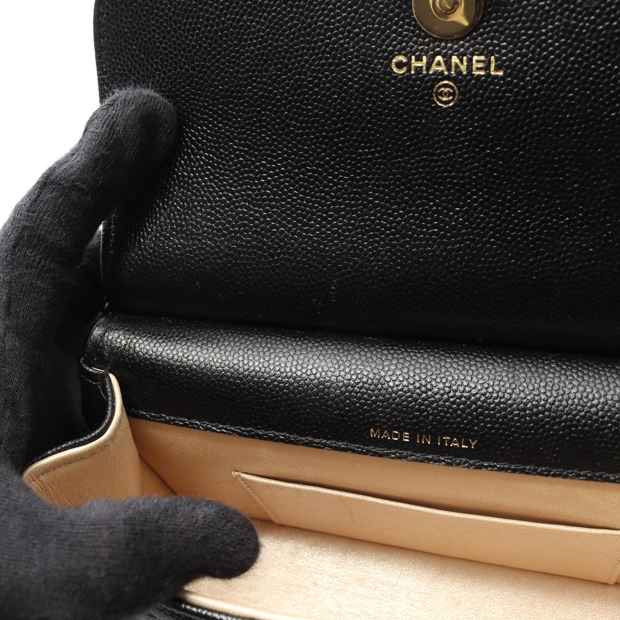 Chanel Chanel Matelasse Chain Shoulder Bag Caviar Skin Black Gold Hardware Size ONE SIZE - 7 Thumbnail