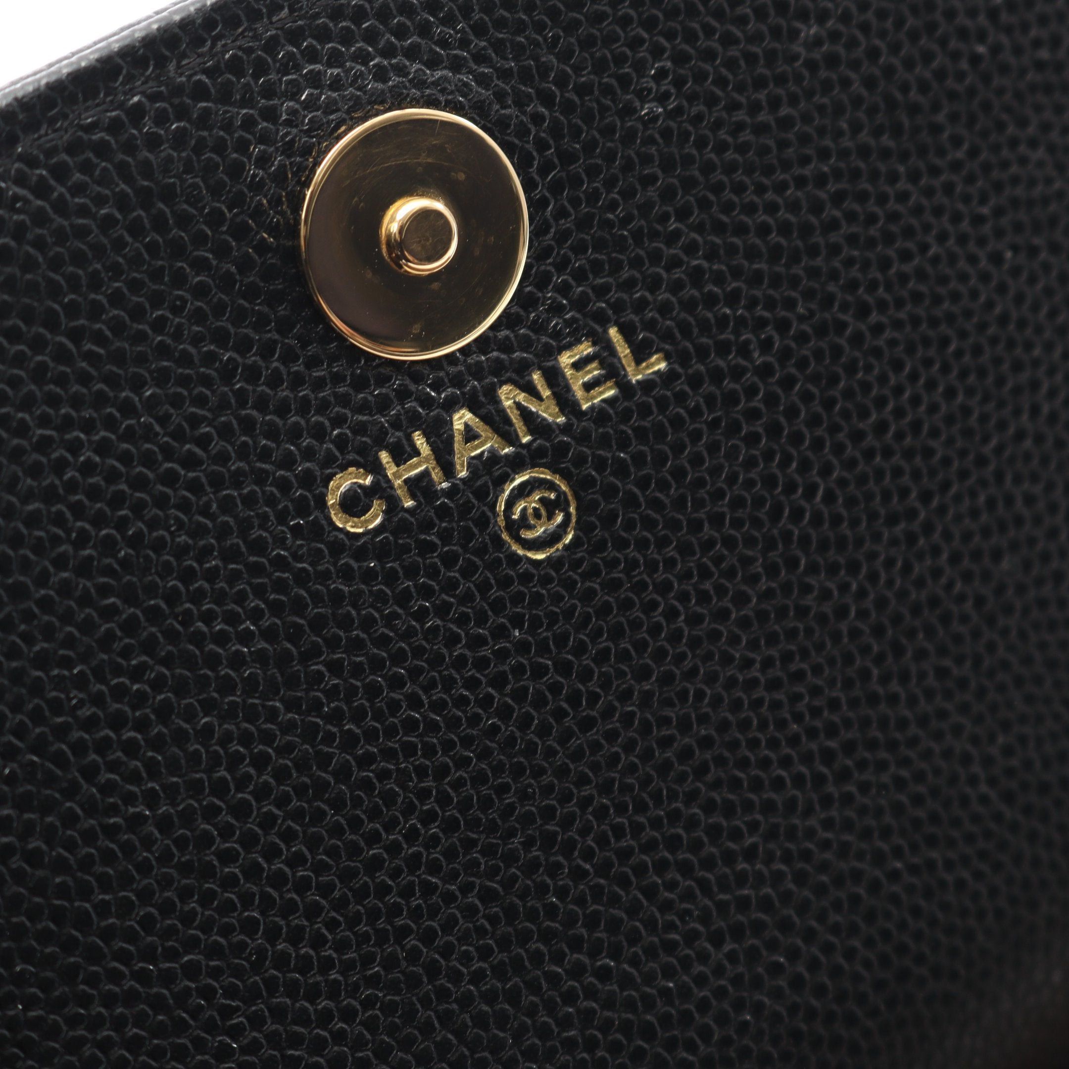 Chanel Chanel Matelasse Chain Shoulder Bag Caviar Skin Black Gold Hardware Size ONE SIZE - 4 Thumbnail