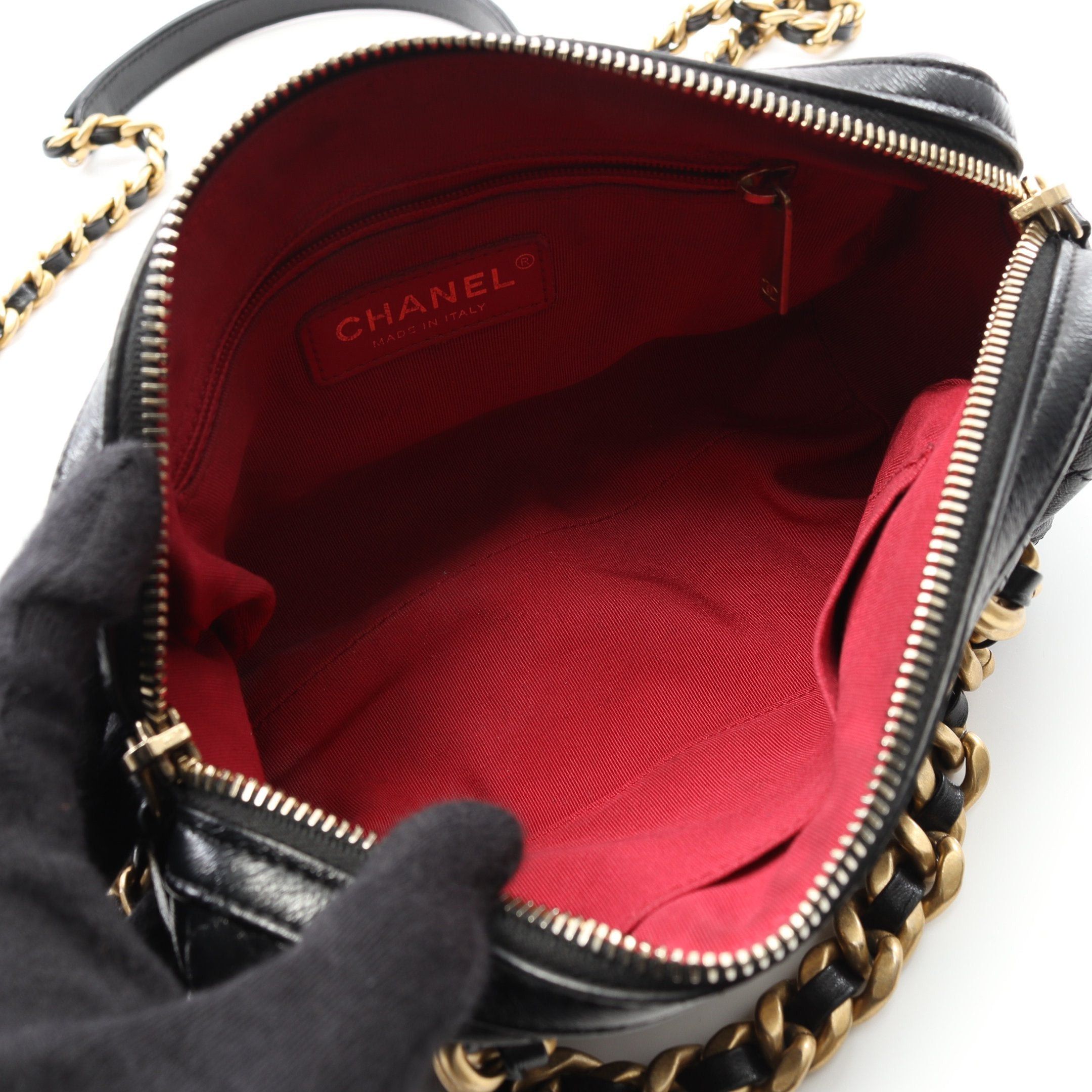 Chanel Chanel Matelasse Bowling Bag Chain Shoulder Leather Black Gold Hardware Size ONE SIZE - 3 Thumbnail