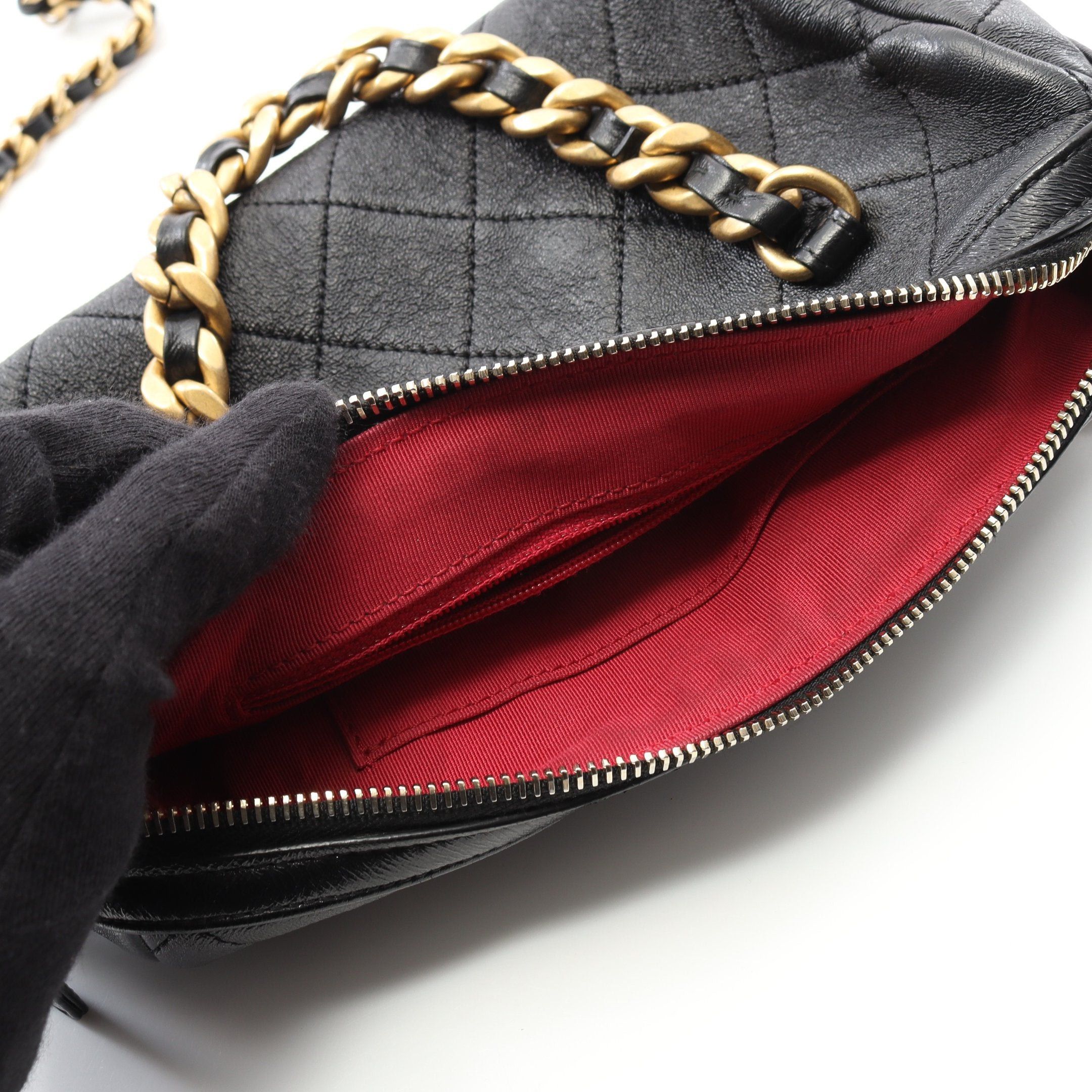 Chanel Chanel Matelasse Bowling Bag Chain Shoulder Leather Black Gold Hardware Size ONE SIZE - 6 Thumbnail