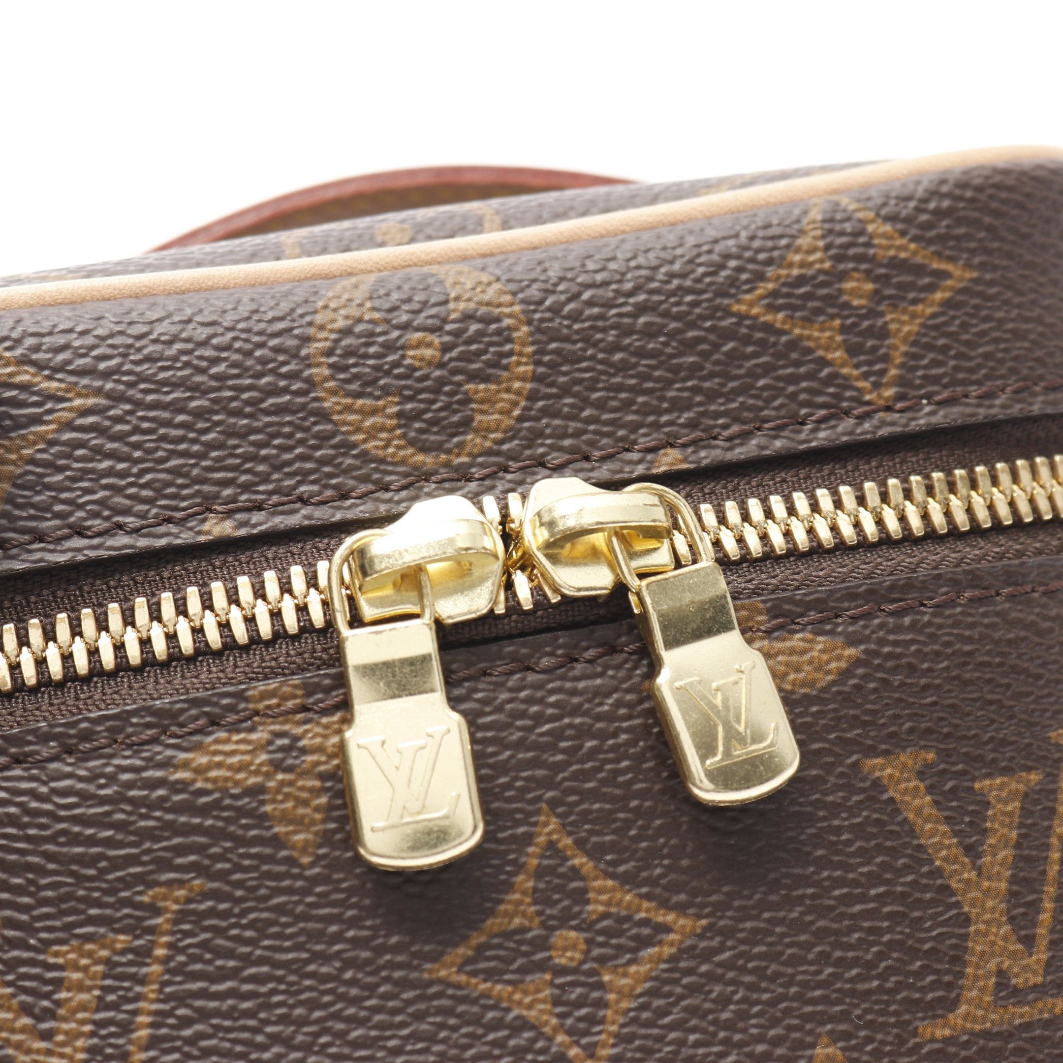 Louis Vuitton Louis Vuitton Nice Nano Monogram Handbag Vanity Bag Leather Brown Size ONE SIZE - 5 Thumbnail