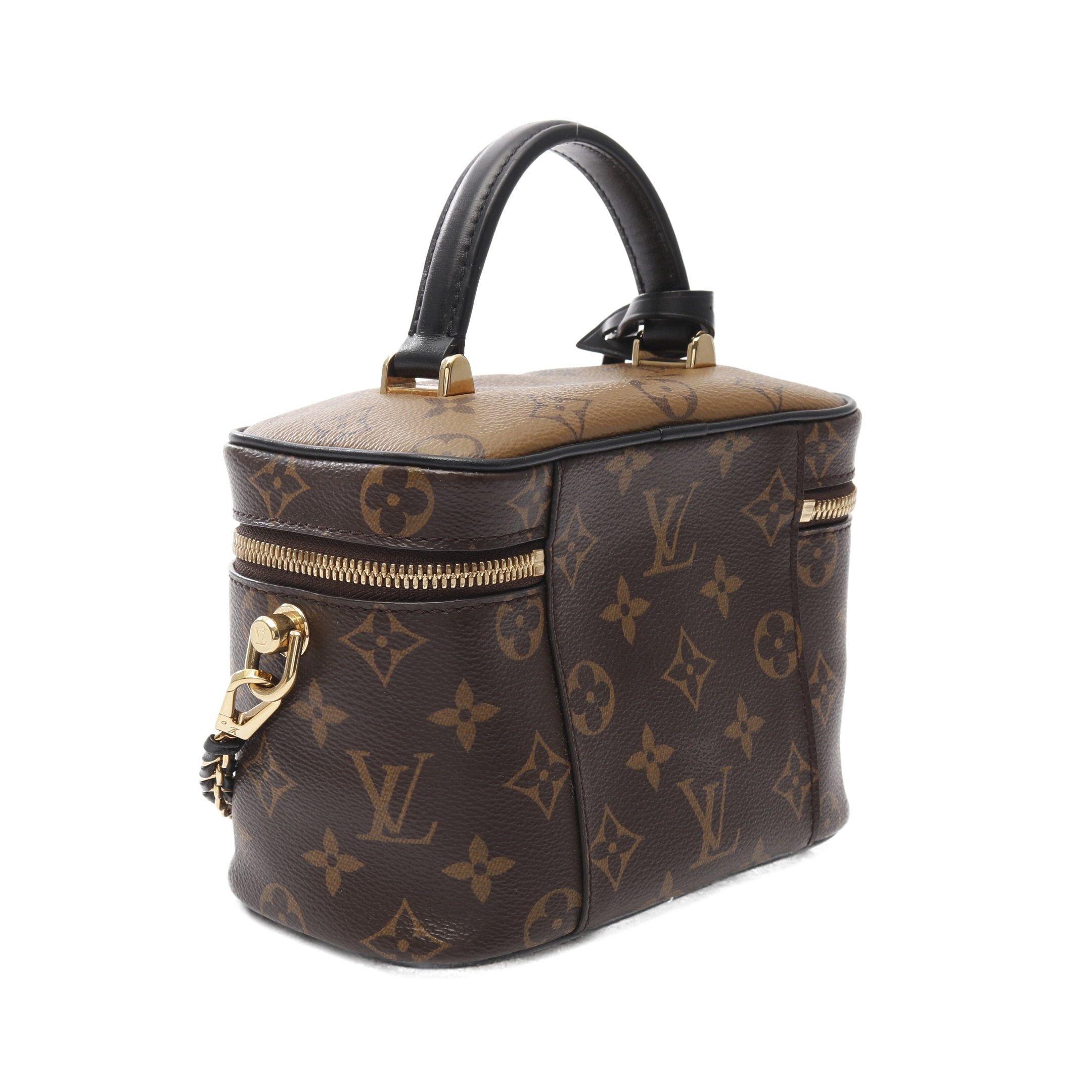 Louis Vuitton Louis Vuitton Vanity Nv Pm Monogram Reverse Handbag Bag Leather Brown Black Size ONE SIZE - 2 Thumbnail