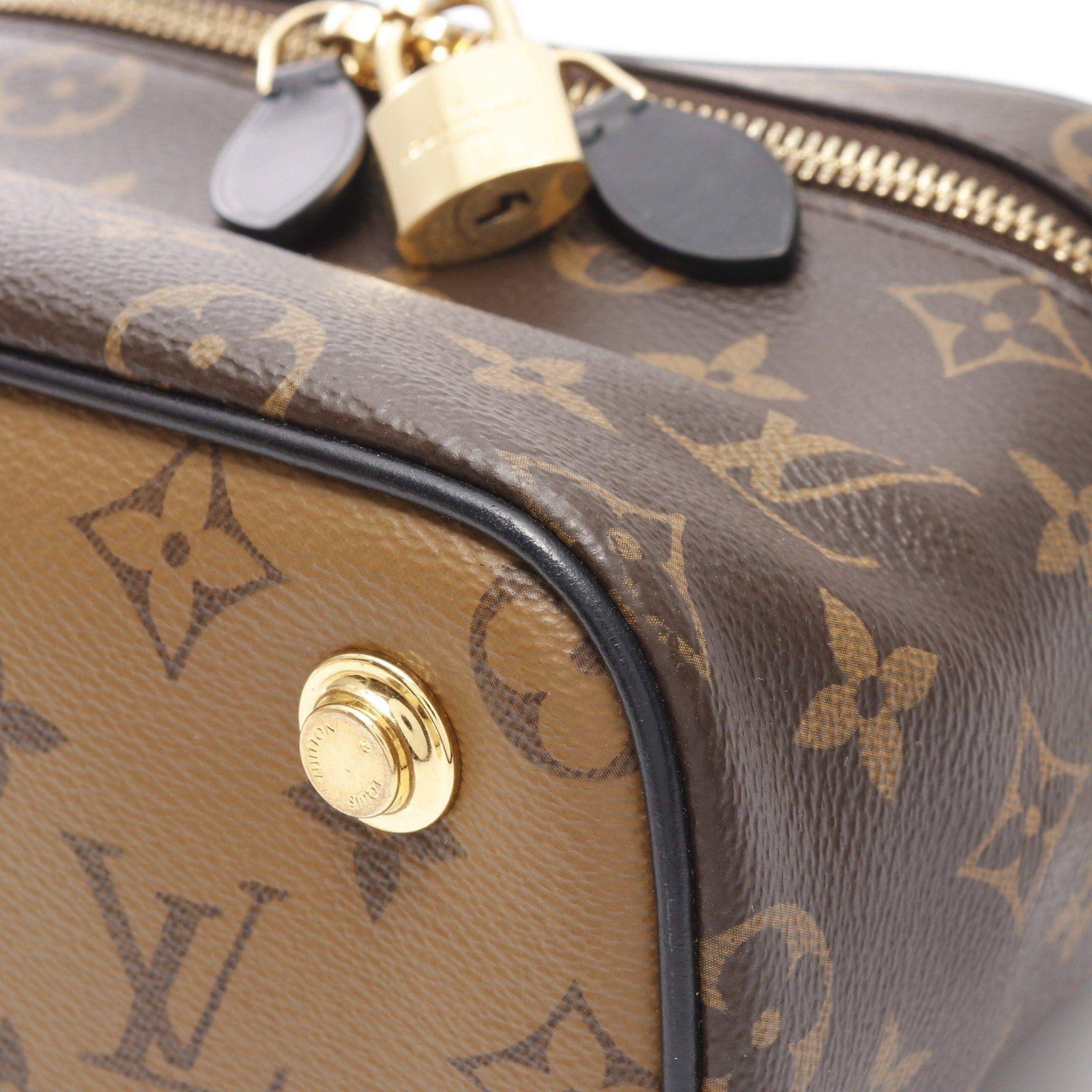 Louis Vuitton Louis Vuitton Vanity Nv Pm Monogram Reverse Handbag Bag Leather Brown Black Size ONE SIZE - 8 Thumbnail