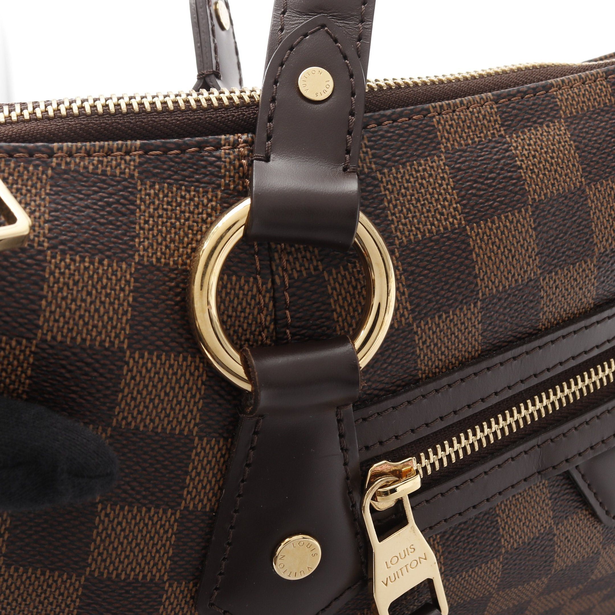 Louis Vuitton Louis Vuitton Evora Mm Damier Ebene Handbag Leather Brown Size ONE SIZE - 7 Thumbnail