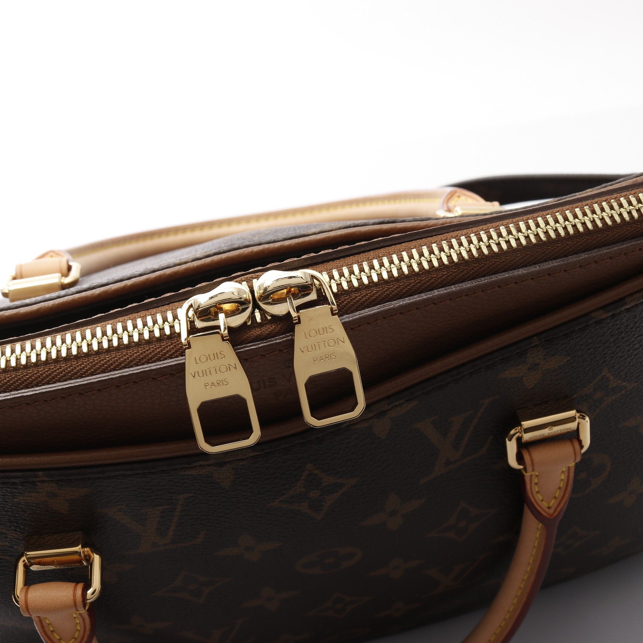 Louis Vuitton Louis Vuitton Pallas Monogram Averne Handbag Leather Brown Size ONE SIZE - 6 Thumbnail