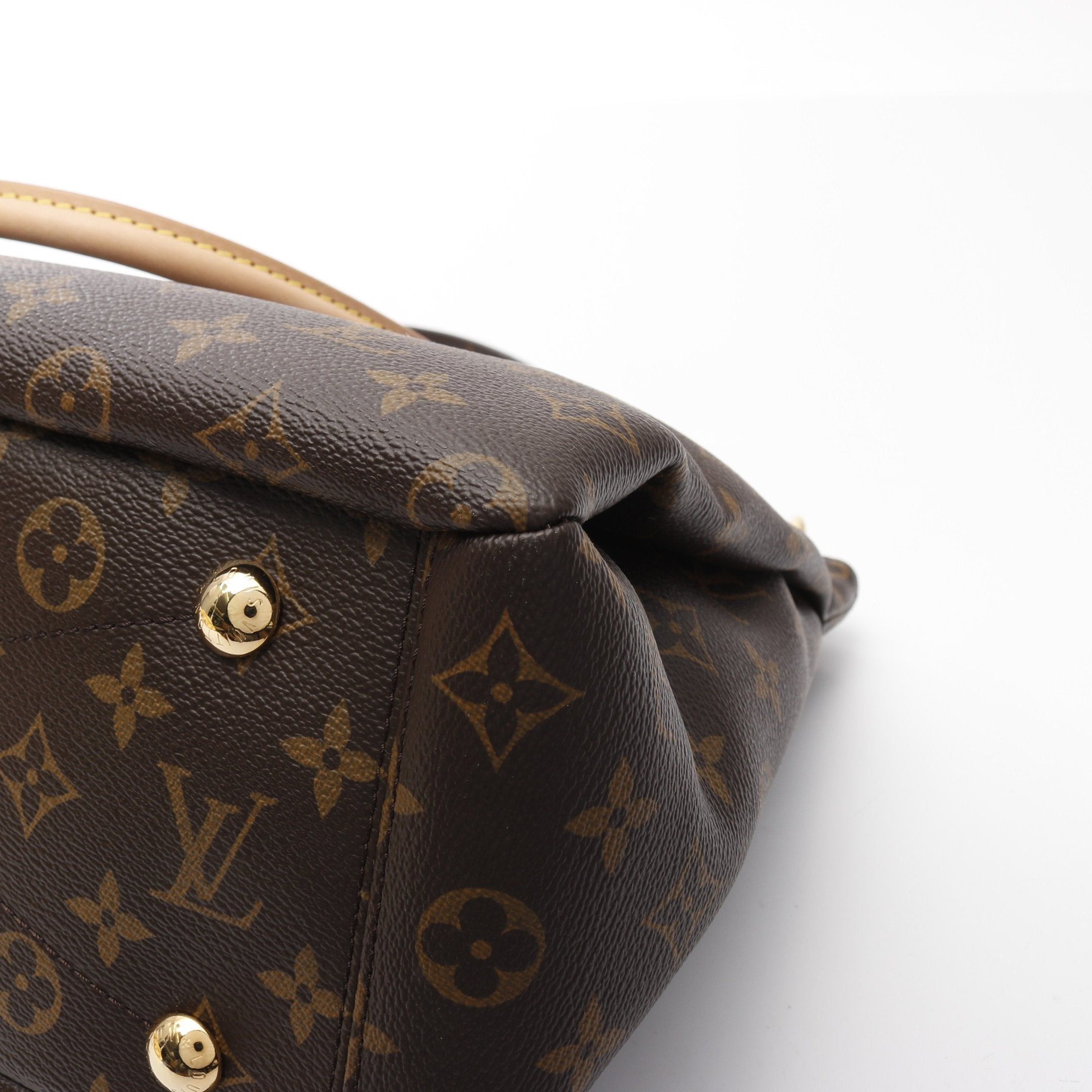 Louis Vuitton Louis Vuitton Pallas Monogram Averne Handbag Leather Brown Size ONE SIZE - 7 Thumbnail